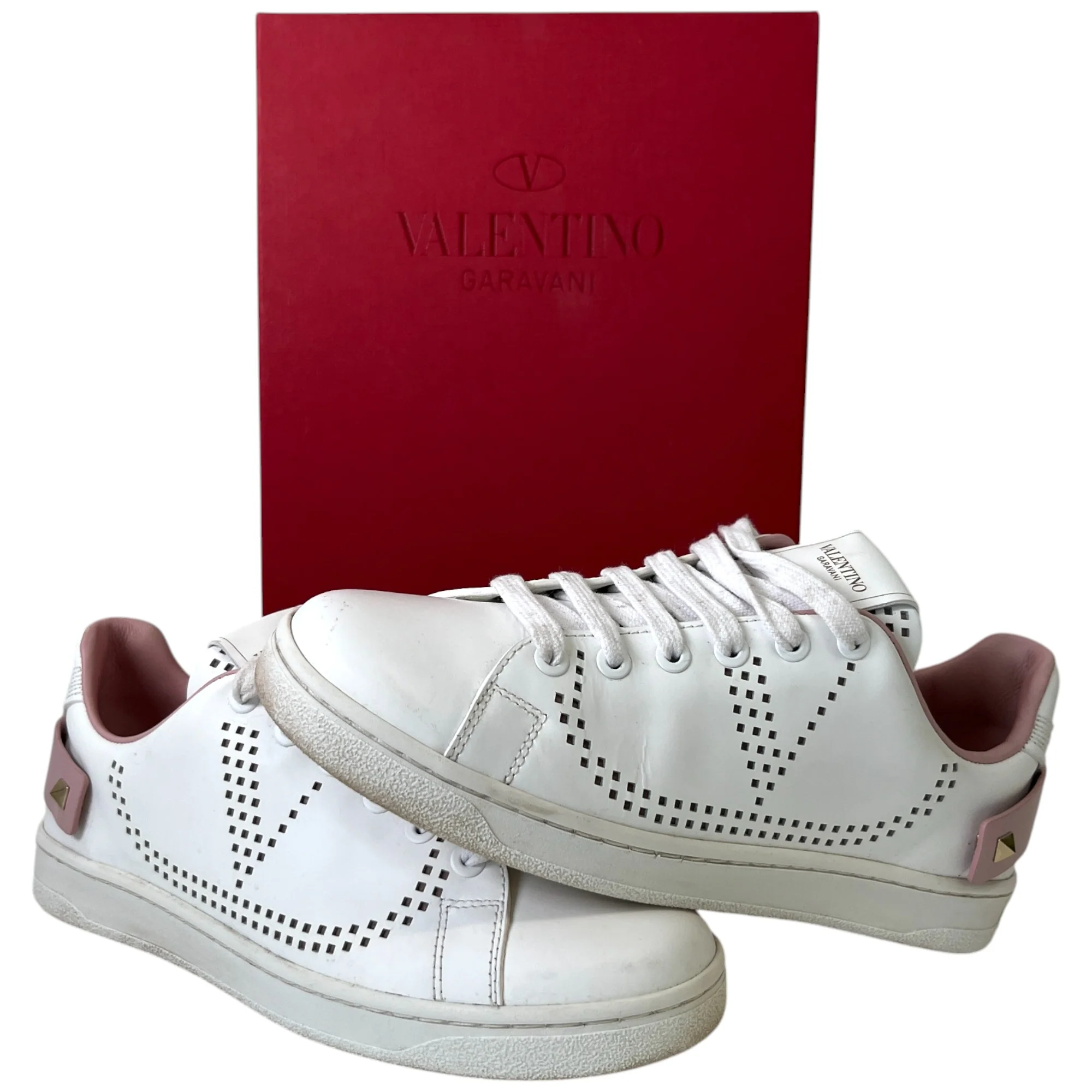 Women's Backer Perforated Low Trainers White Size EU 35.5 / UK 2.5 - Image 14