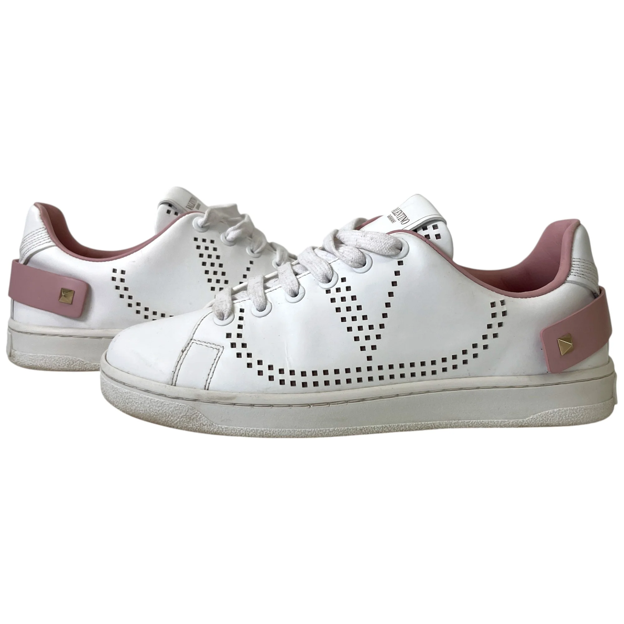 Women's Backer Perforated Low Trainers White Size EU 35.5 / UK 2.5 - Image 3