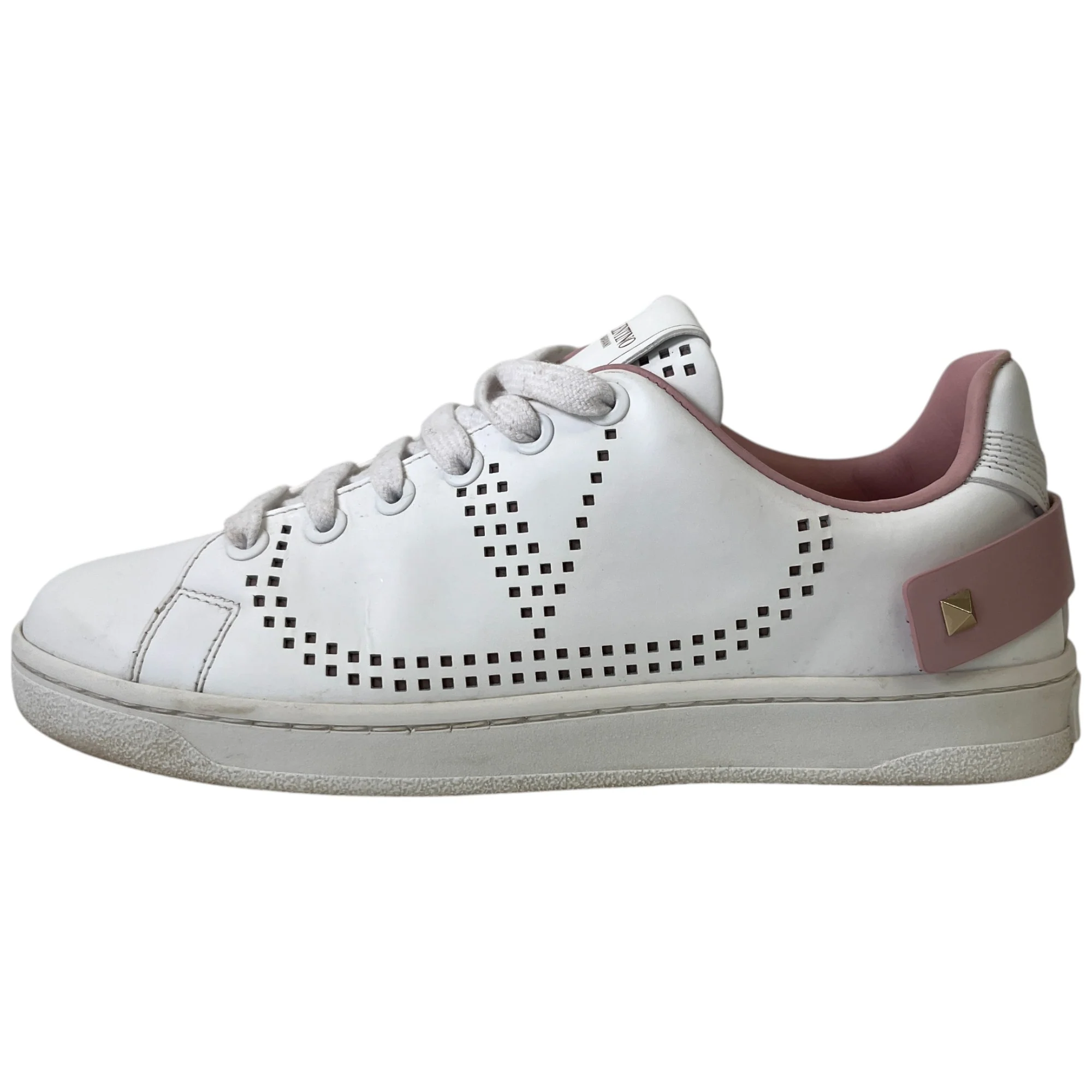 Women's Backer Perforated Low Trainers White Size EU 35.5 / UK 2.5 - Image 5