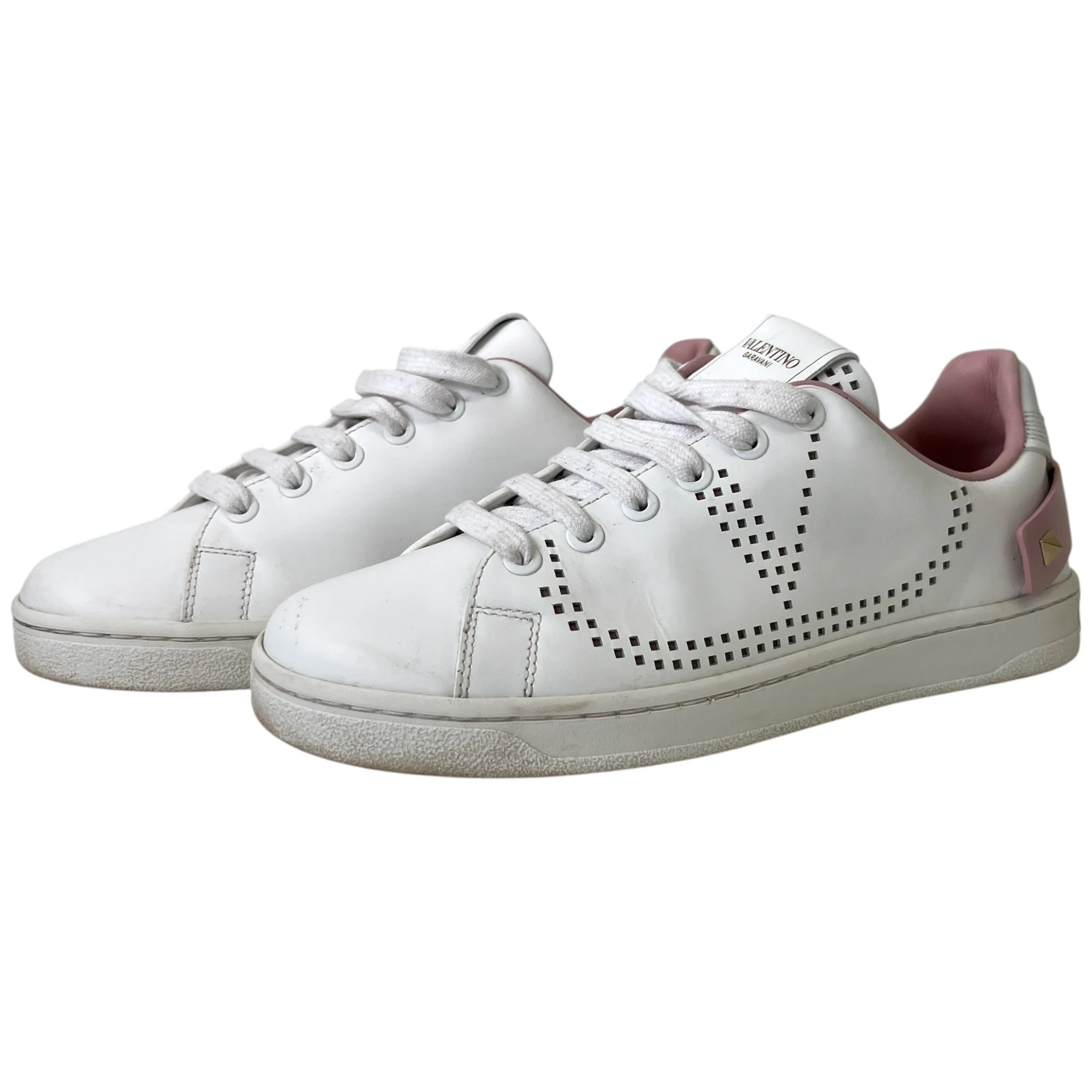 Women's Backer Perforated Low Trainers White Size EU 35.5 / UK 2.5 - Image 9