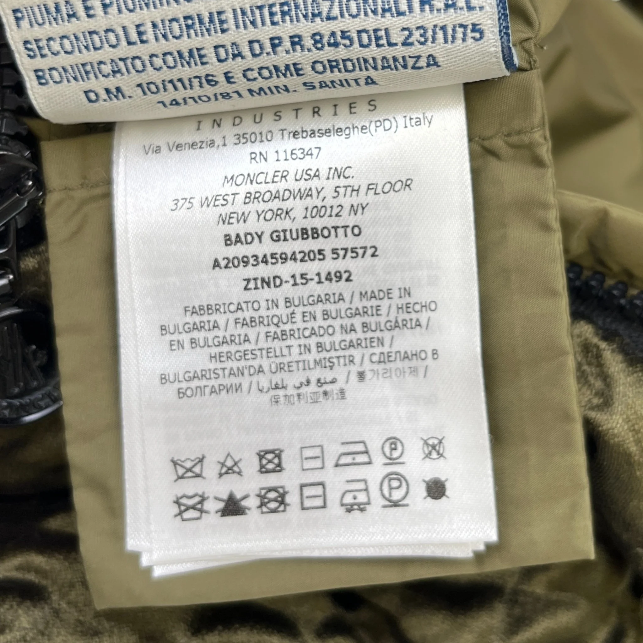 Women's Bady Down Jacket Khaki Size 3 / UK 14 - Image 8