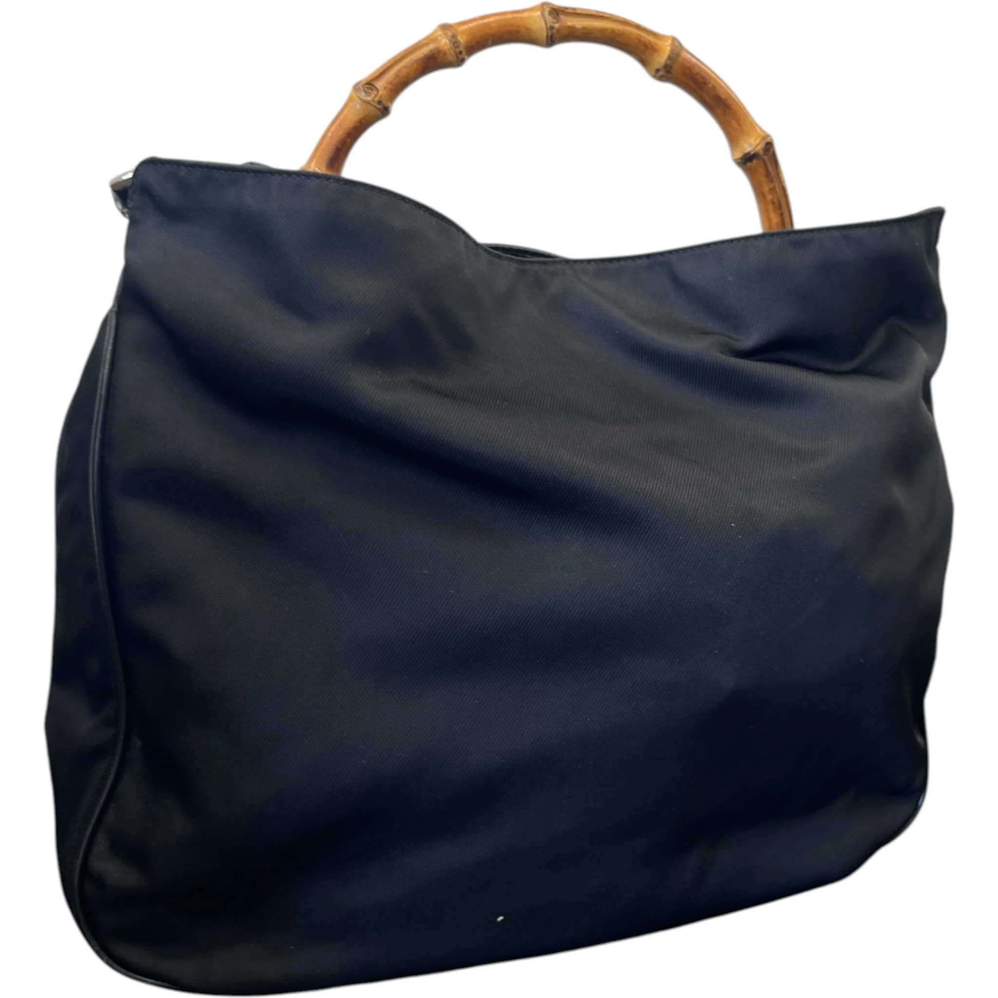 Women's Bamboo Nylon Hobo Bag Black - Image 4