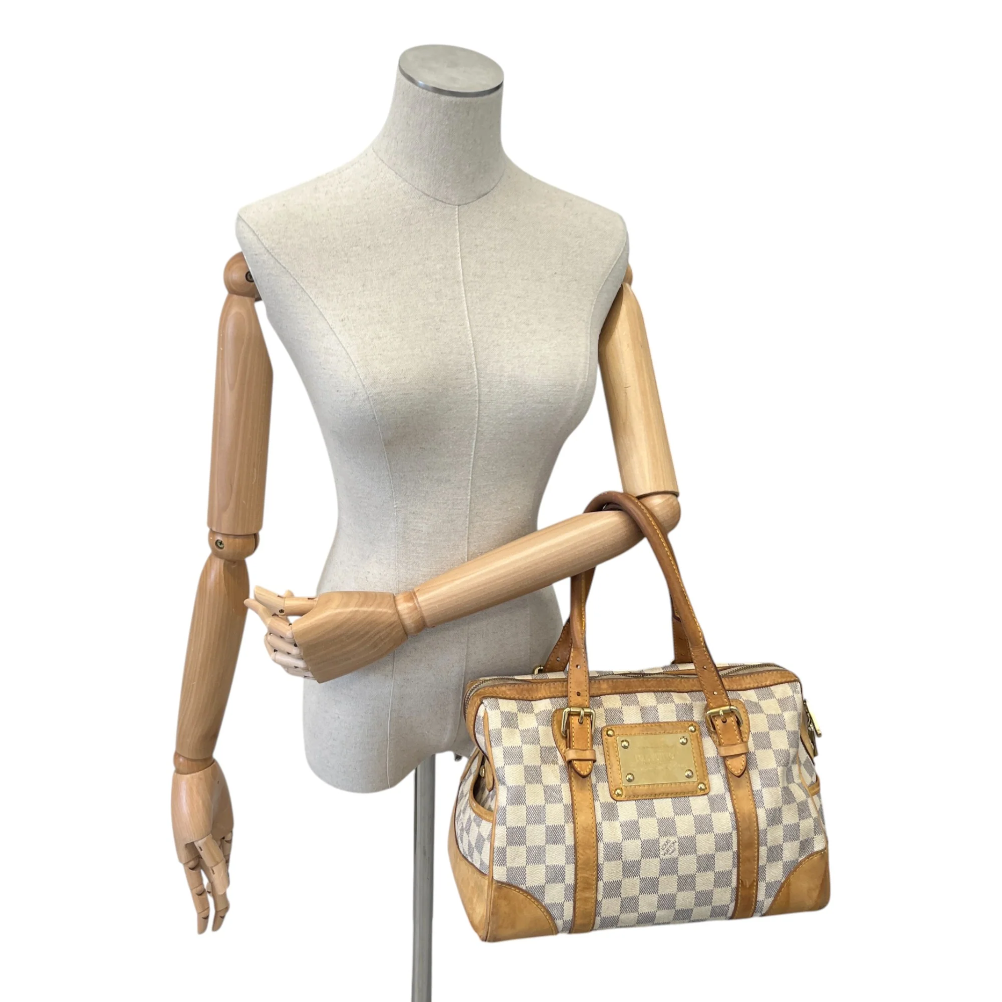 Women's Berkeley Damier Azur Bag Beige - Image 2