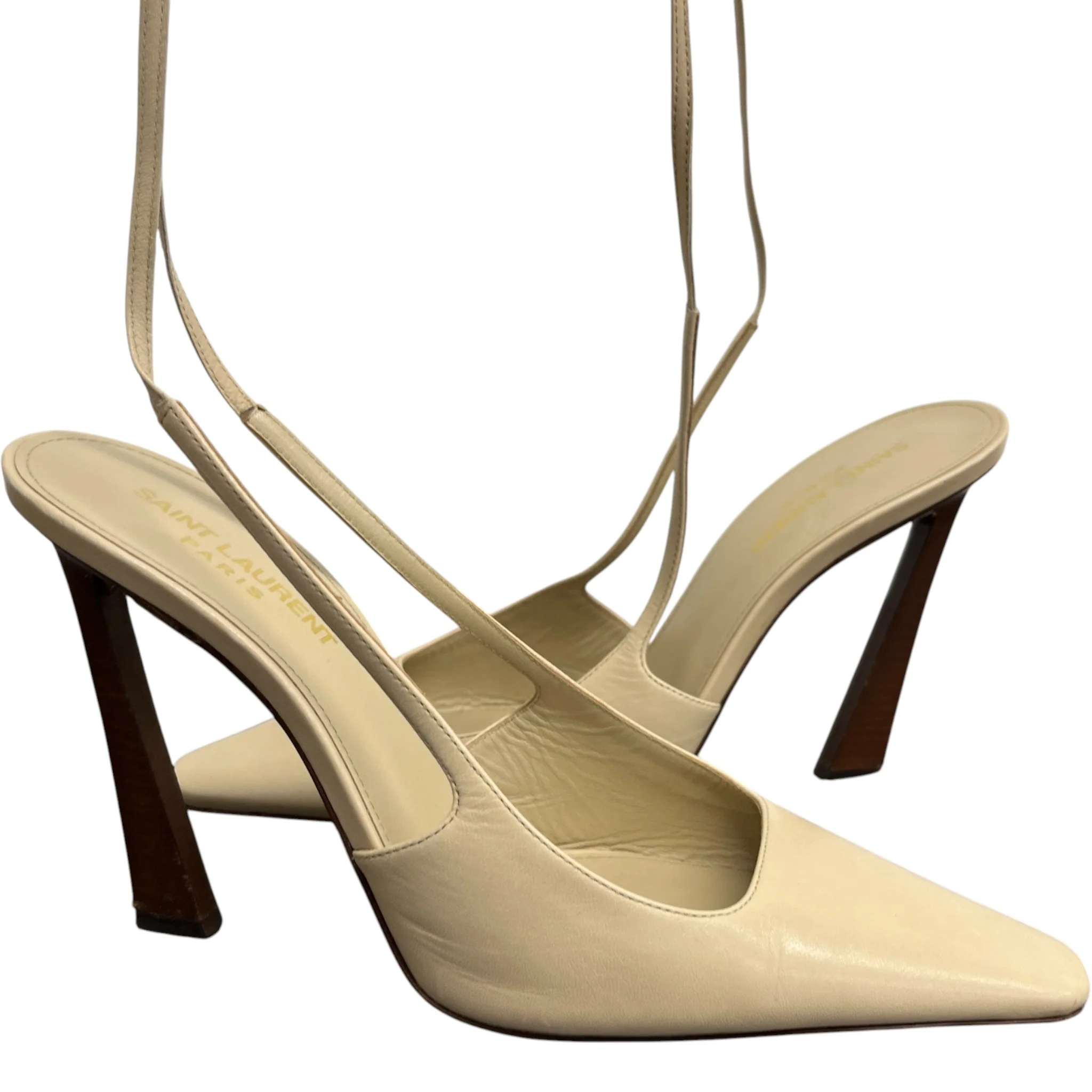 Women's Blade 105 Slingback Heels Beige Size EU 39 / UK 6 - Image 3