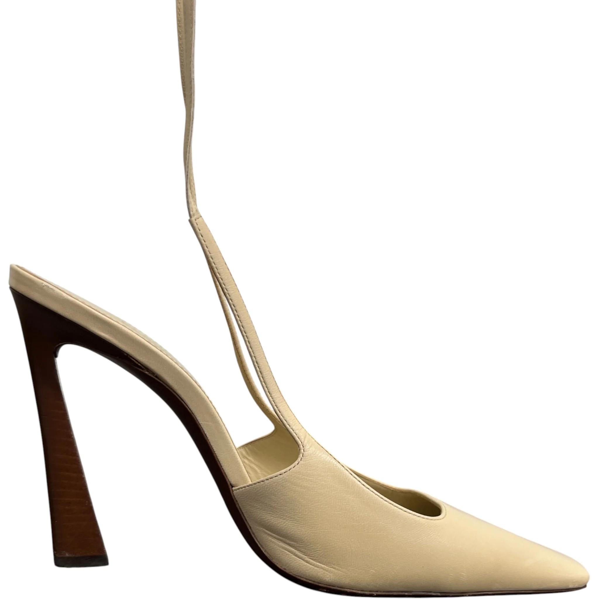 Women's Blade 105 Slingback Heels Beige Size EU 39 / UK 6 - Image 4