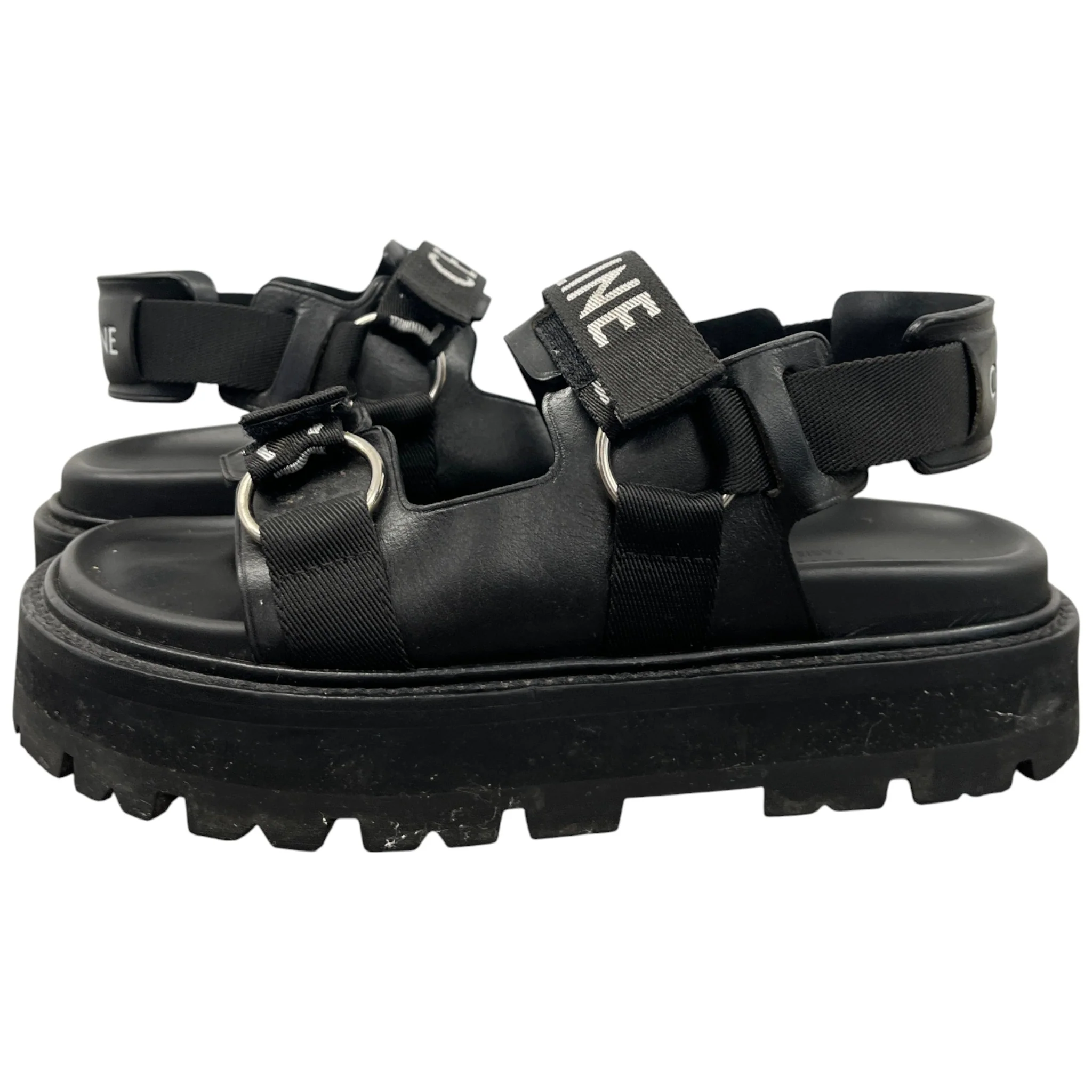 Women's Bulky Logo Sandals Black Size EU 38 / UK 5 - Image 3