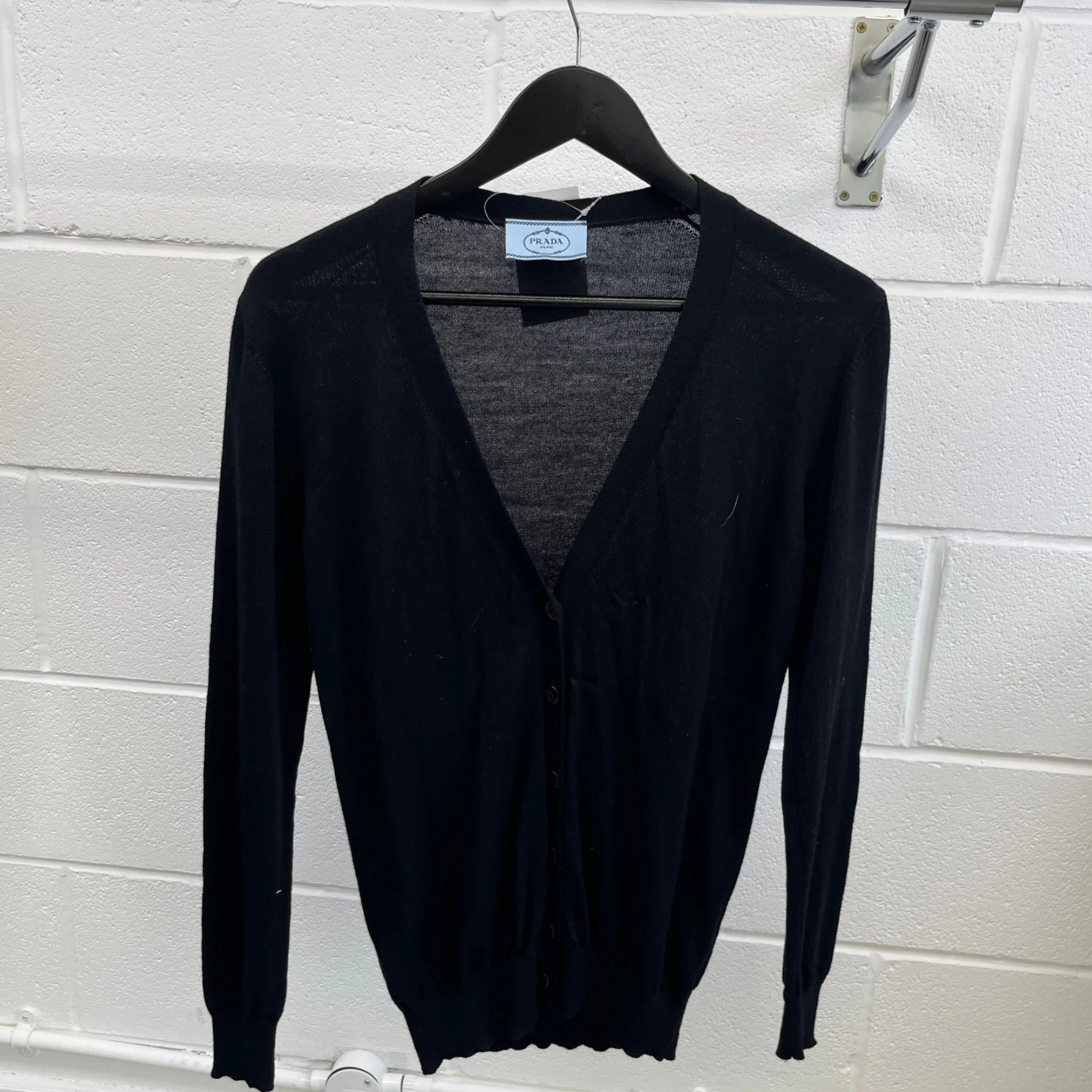 Women's Button Up Size 38 / Uk M Cardigan Black Size M - Image 8