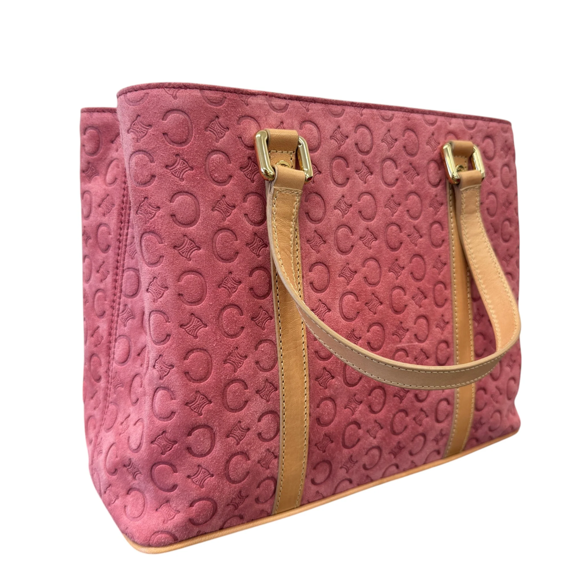 Women's C Macadam Suede Tote Bag Pink - Image 4