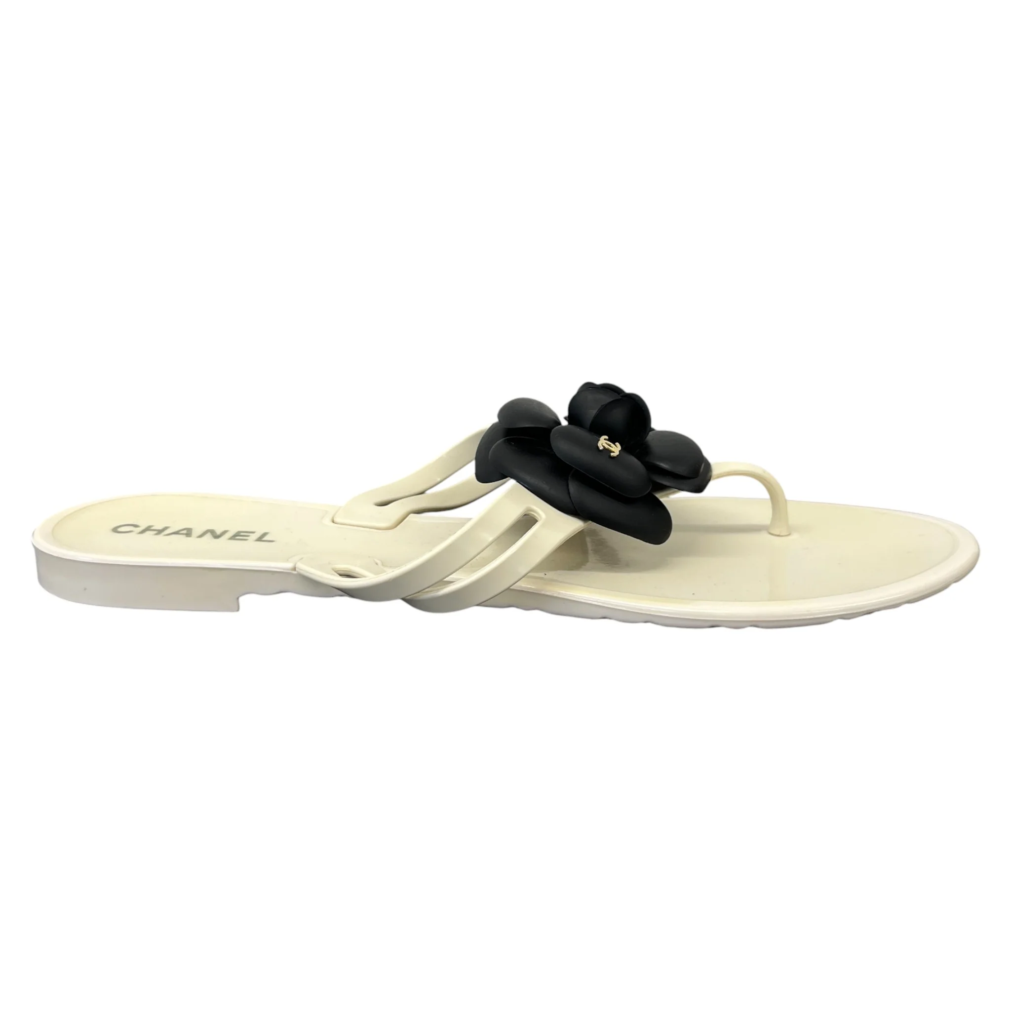 Women's Camellia Thong Sandals Cream Size EU 41 / UK 8