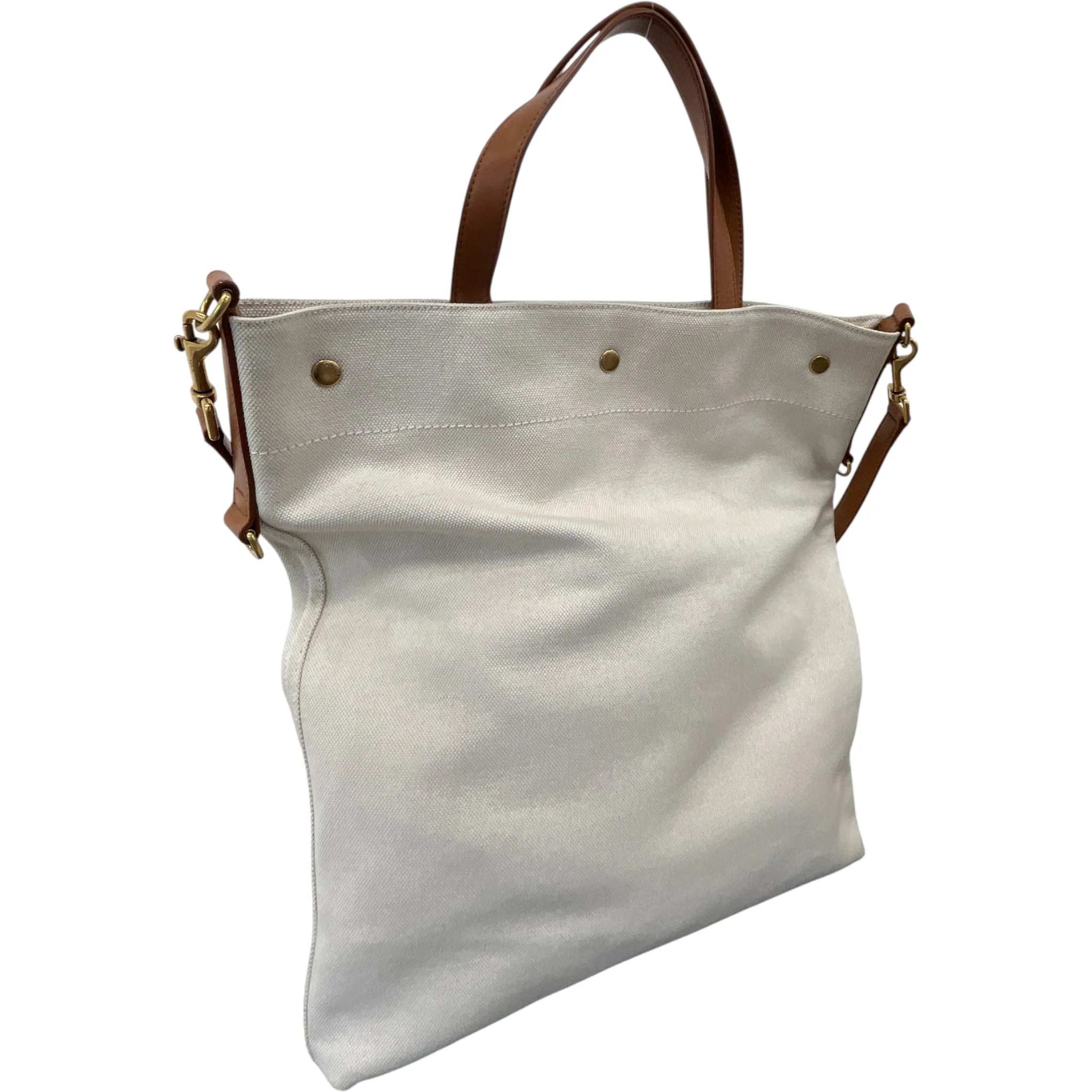 Women's Canvas Shopper Bag Beige - Image 9