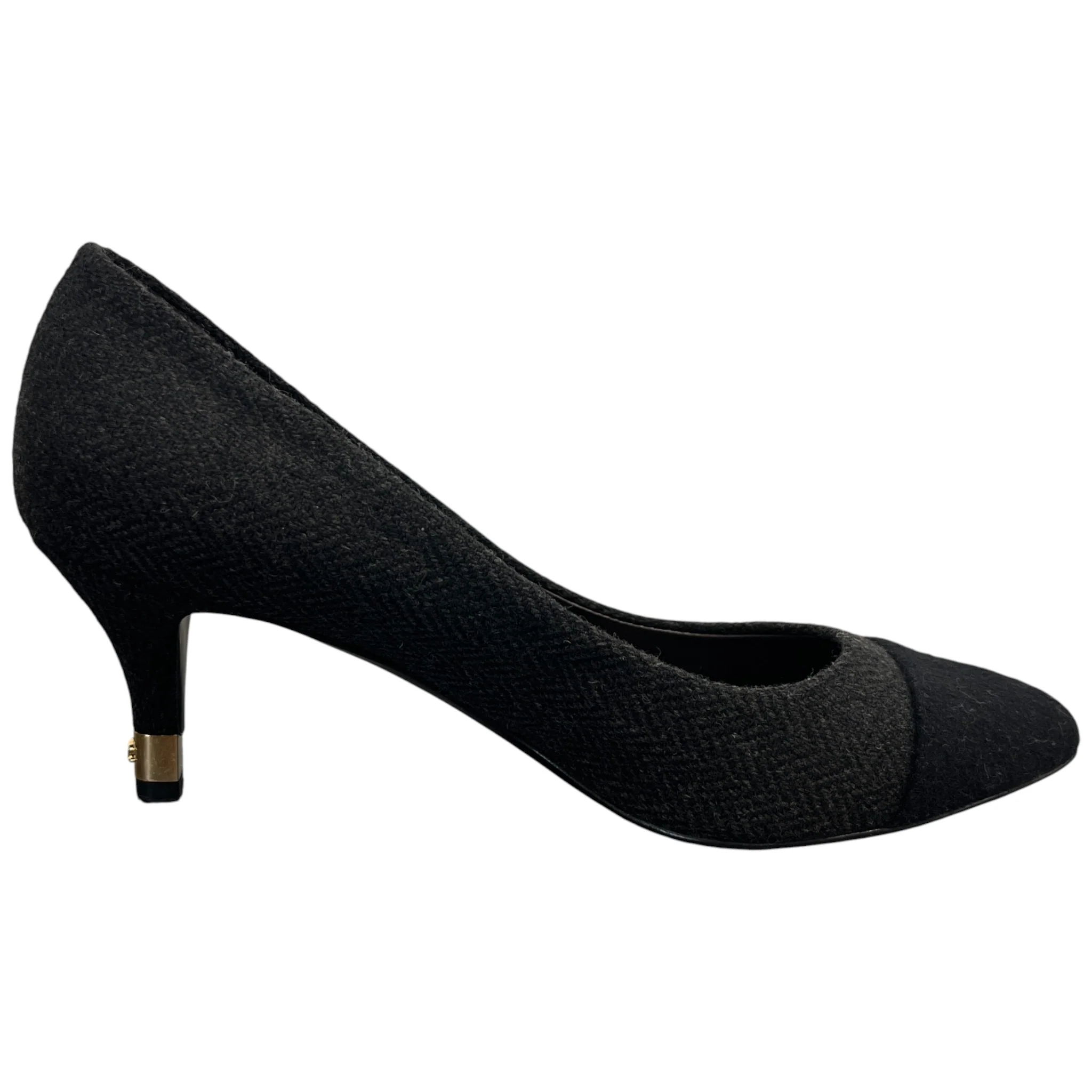 Women's Cap Toe Kitten Heels Black Size EU 36 / UK 3 - Image 4