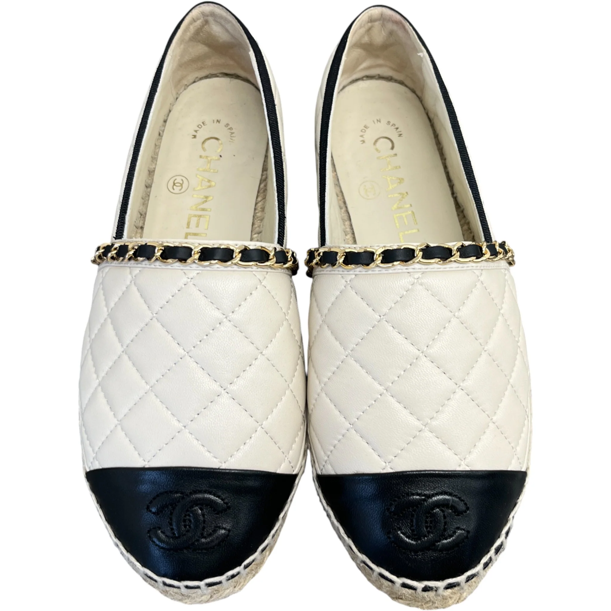 Women's Cc Logo Espadrilles Beige Size EU 35 / UK 2 - Image 6