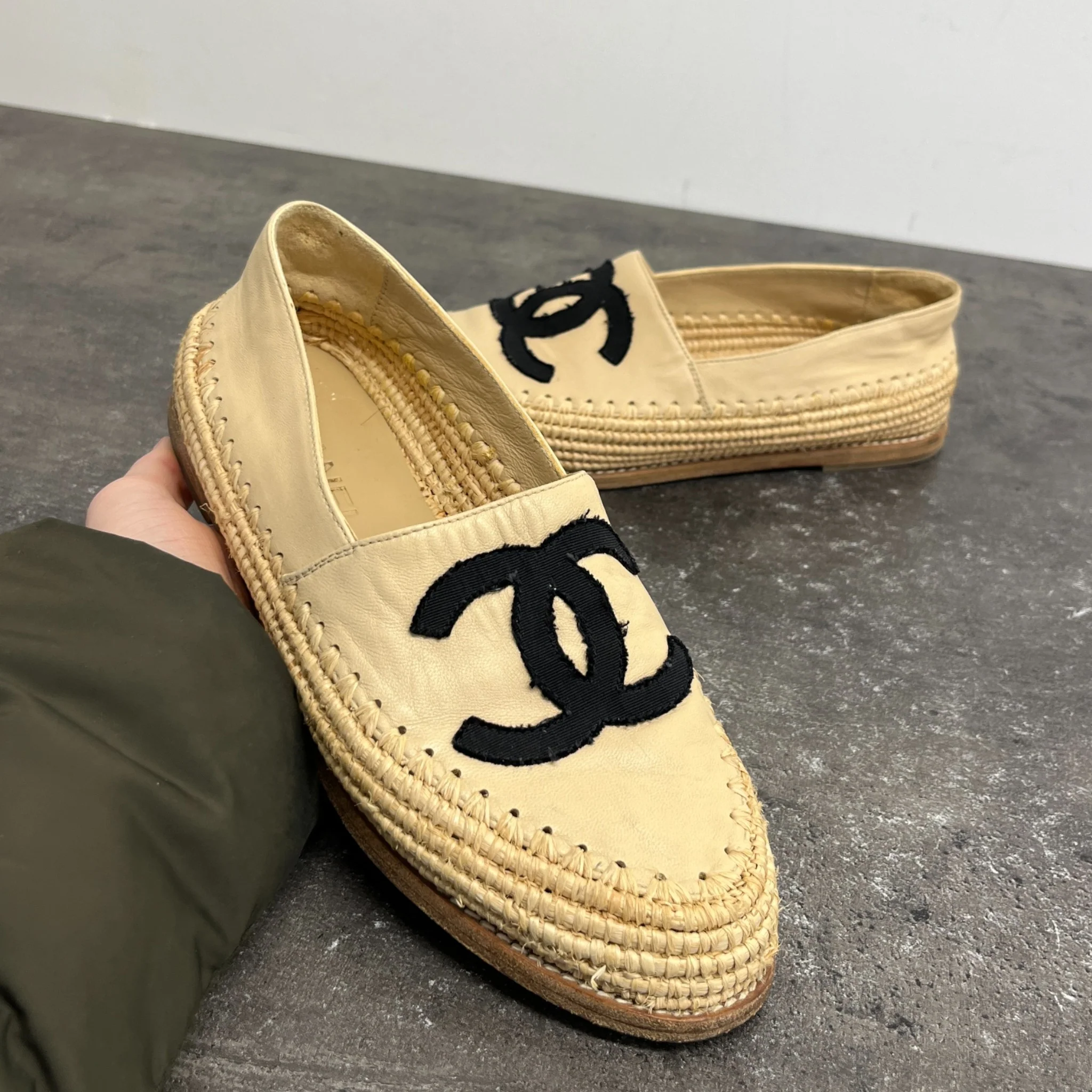 Women's Cc Logo Espadrilles Beige Size EU 36 / UK 3 - Image 12