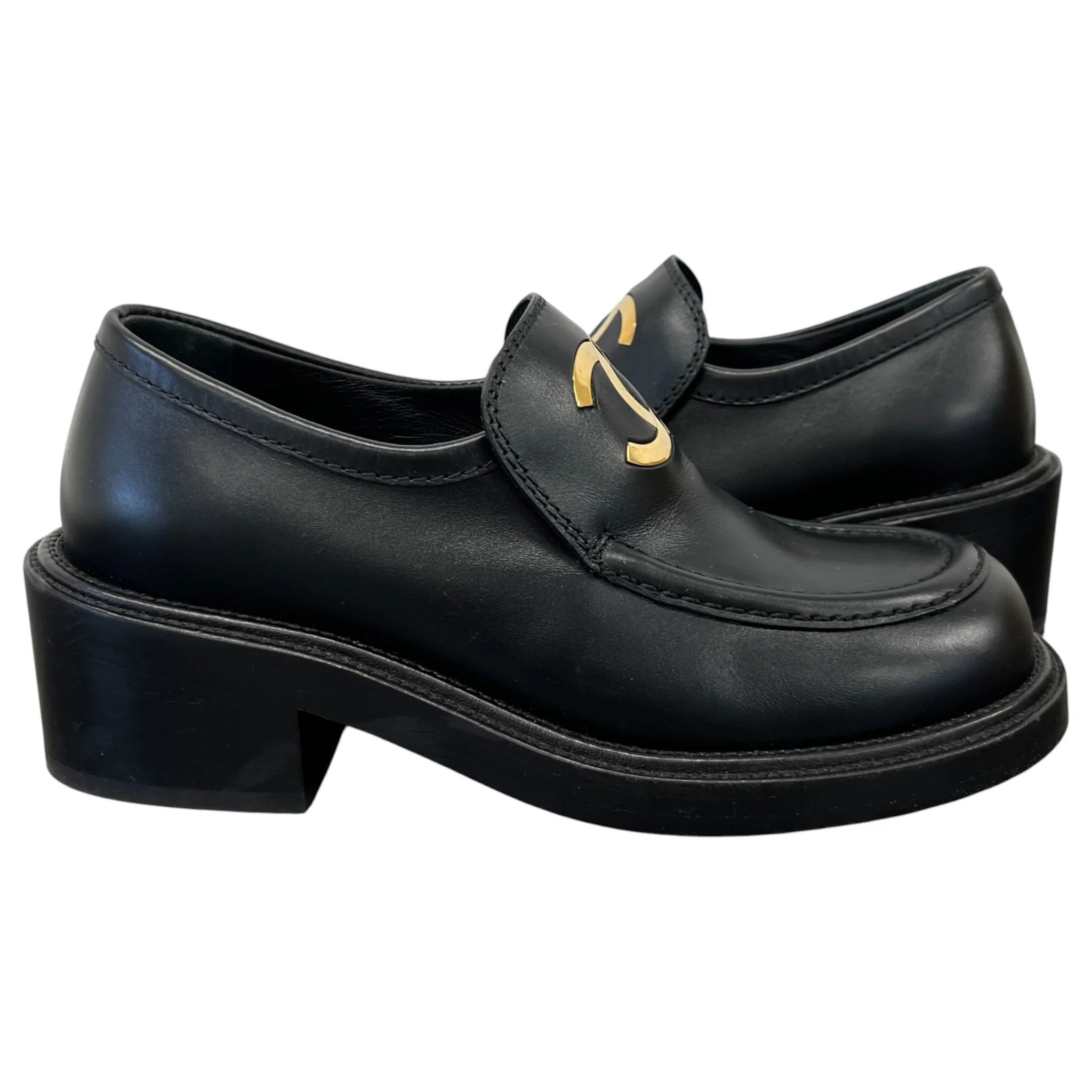 Women's Cc Logo Loafers Black Size EU 35.5 / UK 2.5 - Image 3