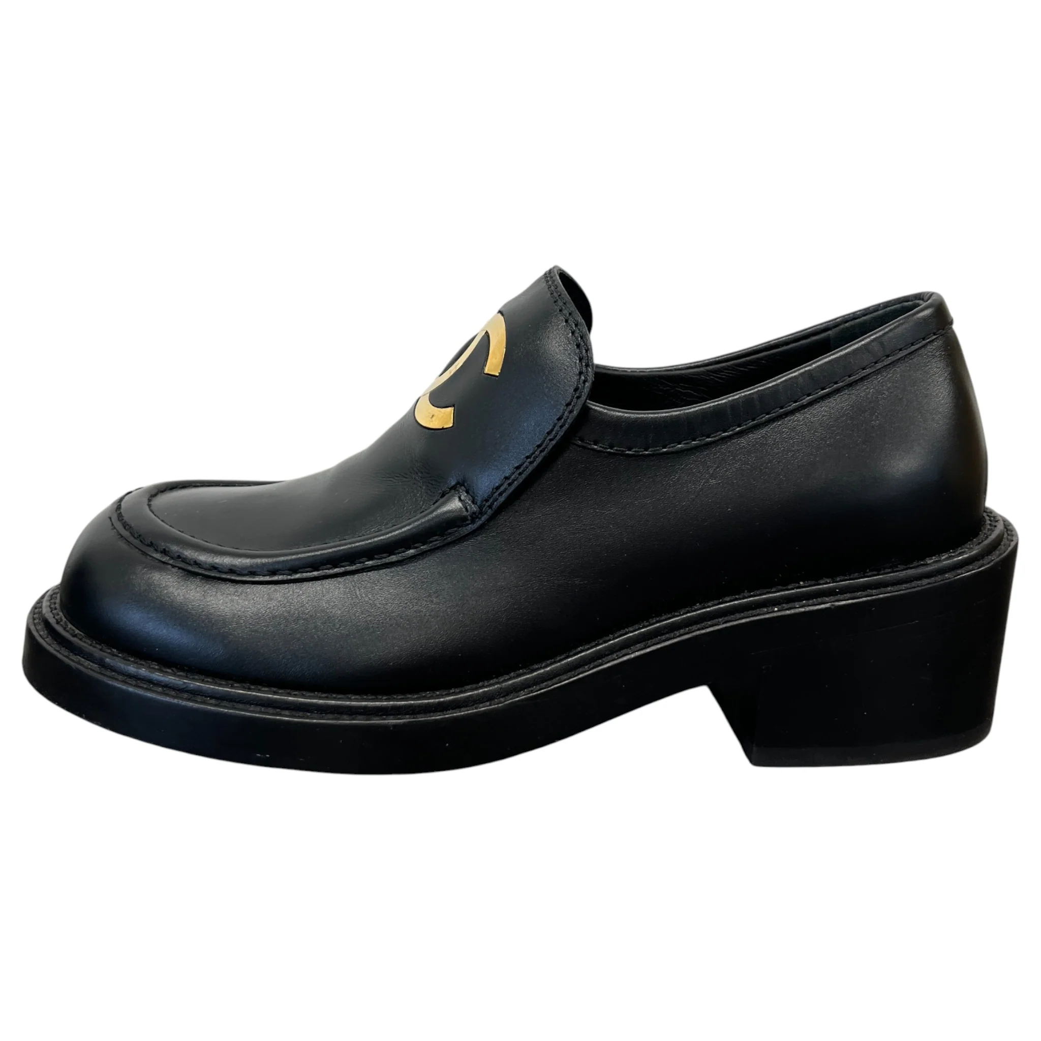 Women's Cc Logo Loafers Black Size EU 35.5 / UK 2.5 - Image 5