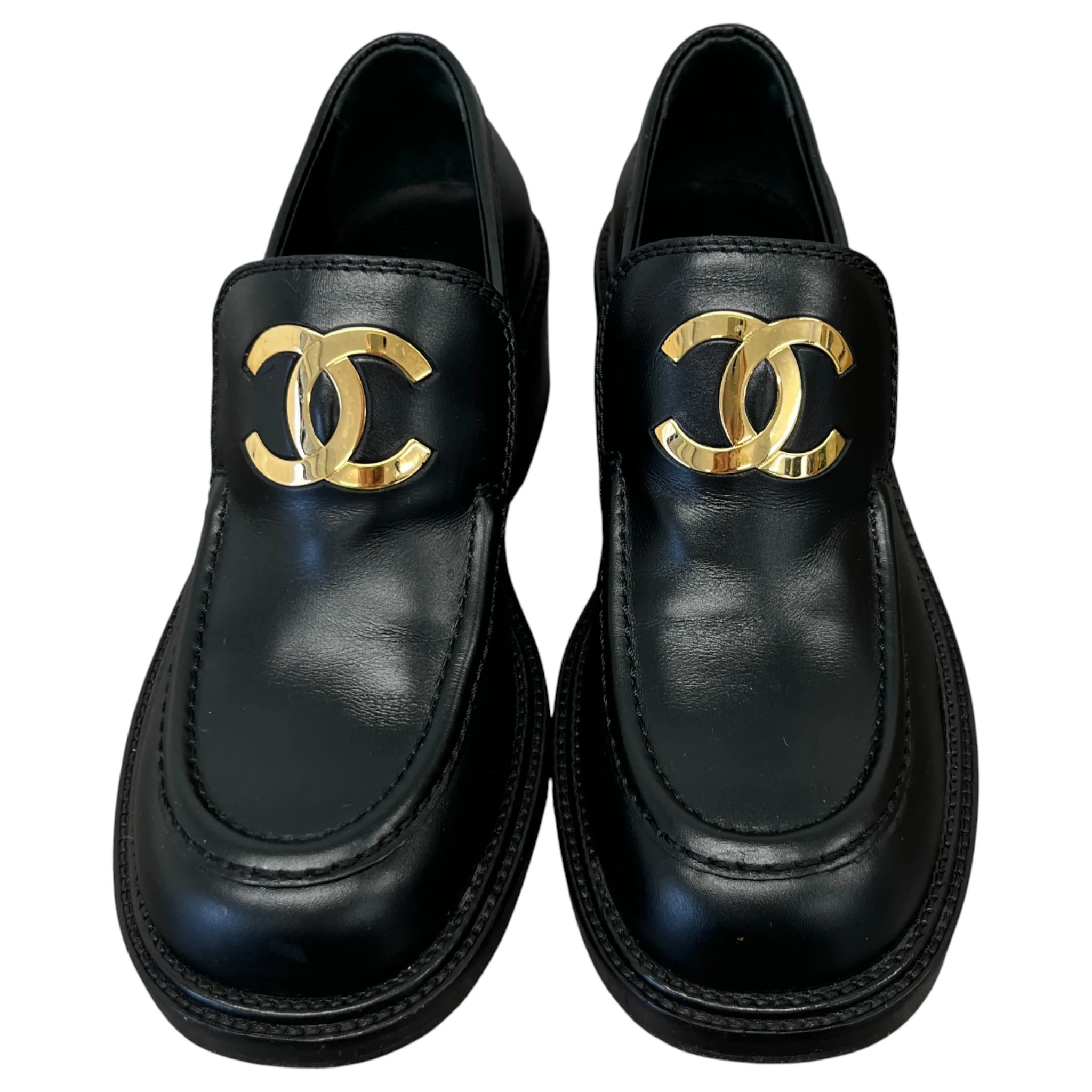Women's Cc Logo Loafers Black Size EU 35.5 / UK 2.5 - Image 6