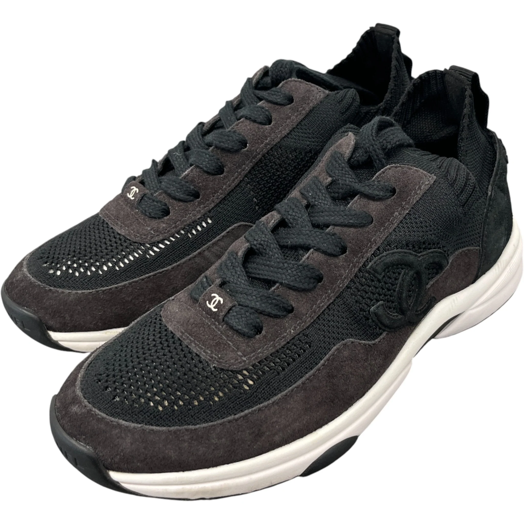 Women's Cc Logo Low Trainers Black Size EU 39 / UK 6 - Image 9