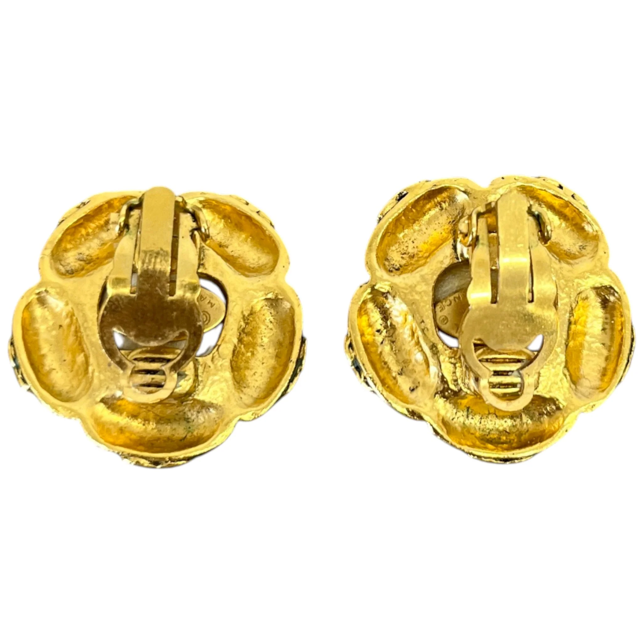 Women's Cc Logo Pearl Clip On Earrings Gold - Image 2