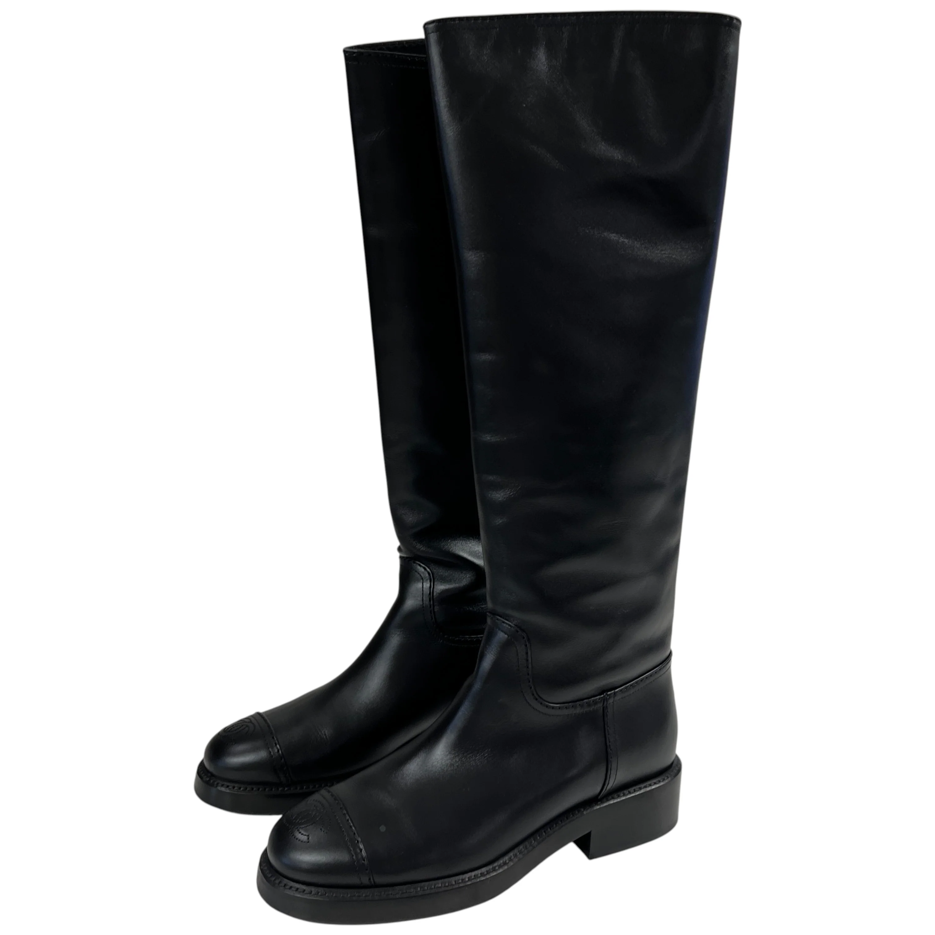 Women's Cc Riding Boots Black Size EU 38 / UK 5 - Image 8