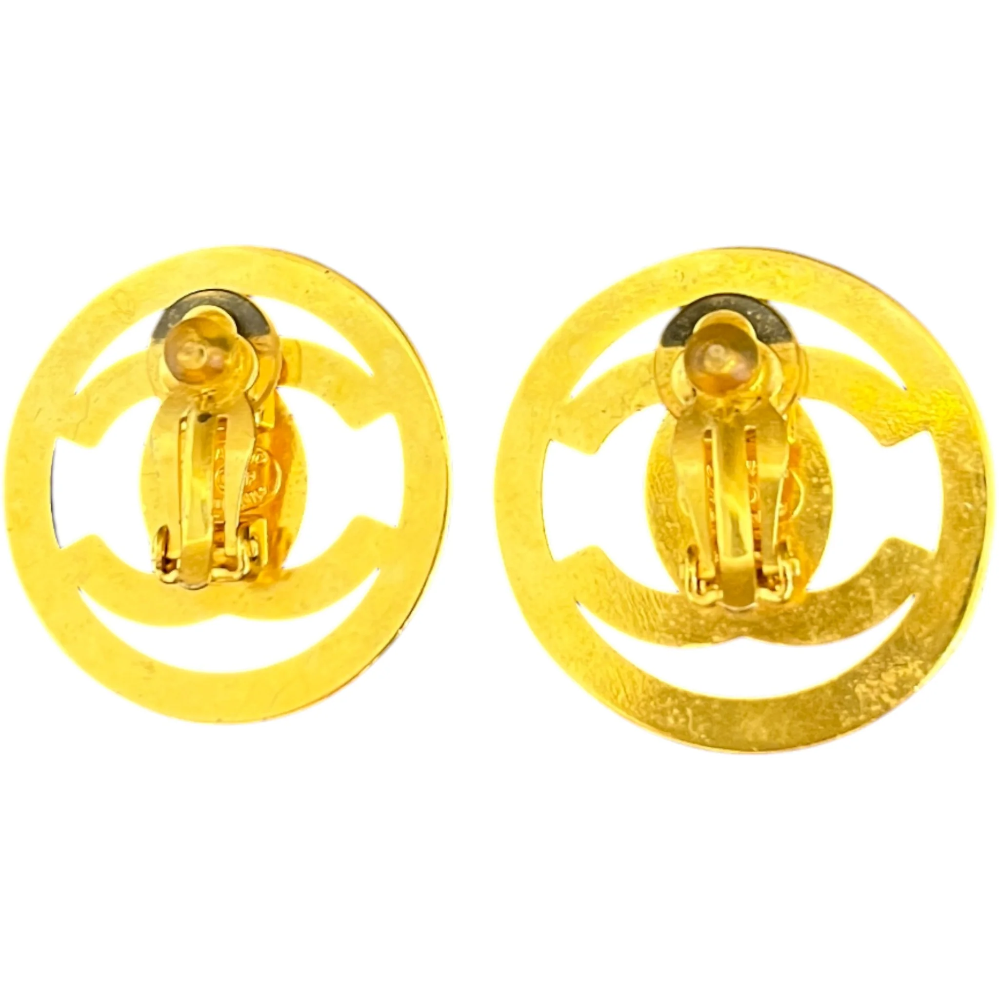 Women's Cc Turnlock Clip-On Earrings Gold - Image 6