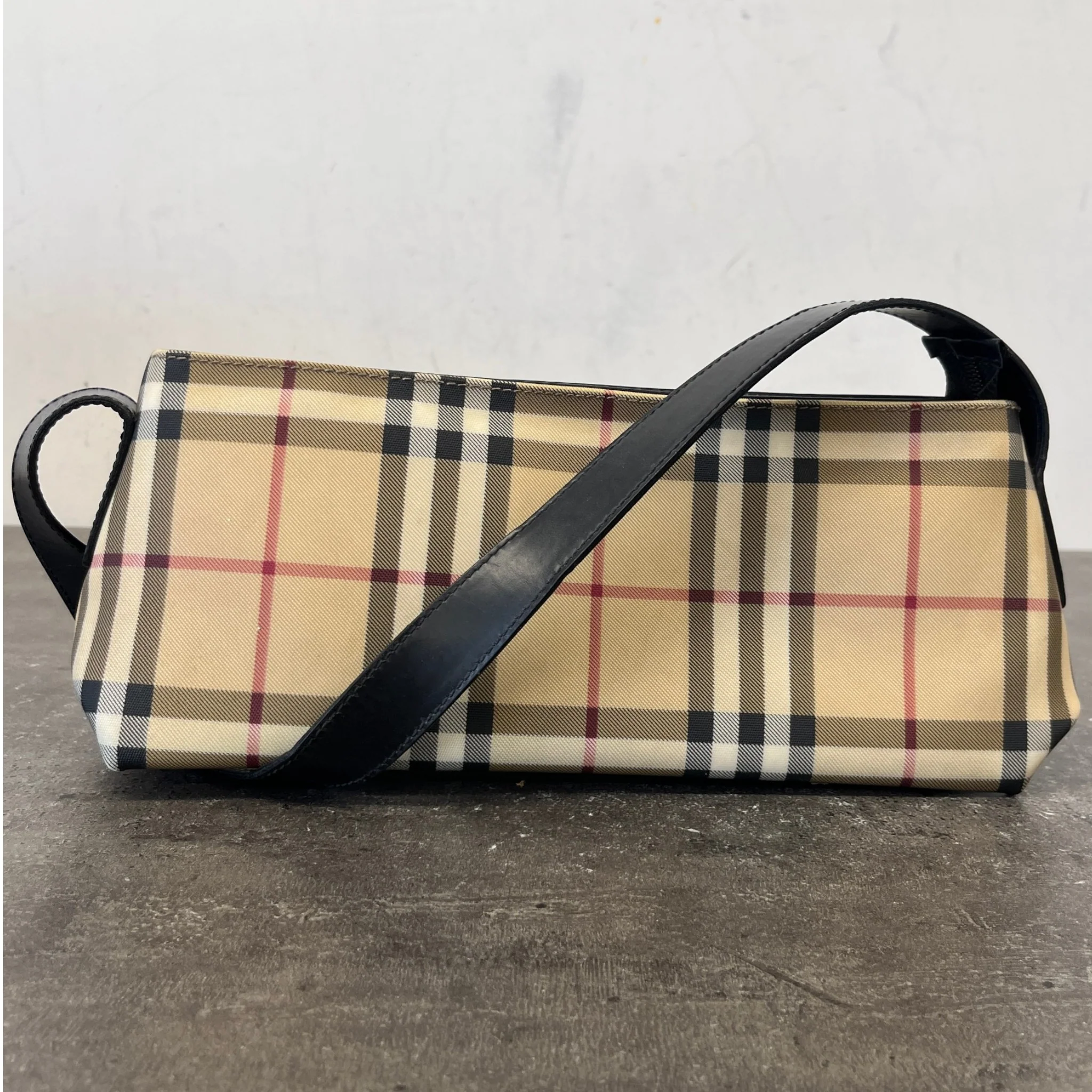 Women's Check Shoulder Bag Beige - Image 12