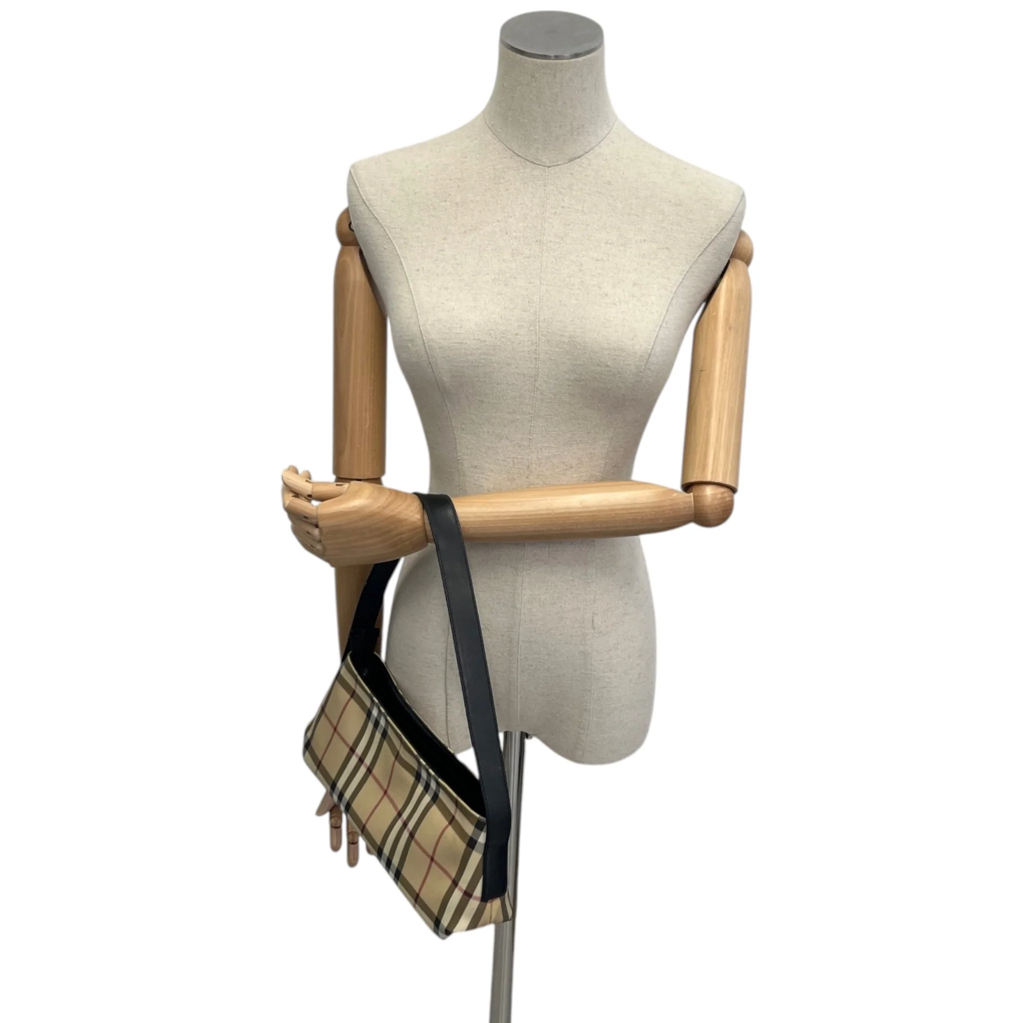 Women's Check Shoulder Bag Beige - Image 2