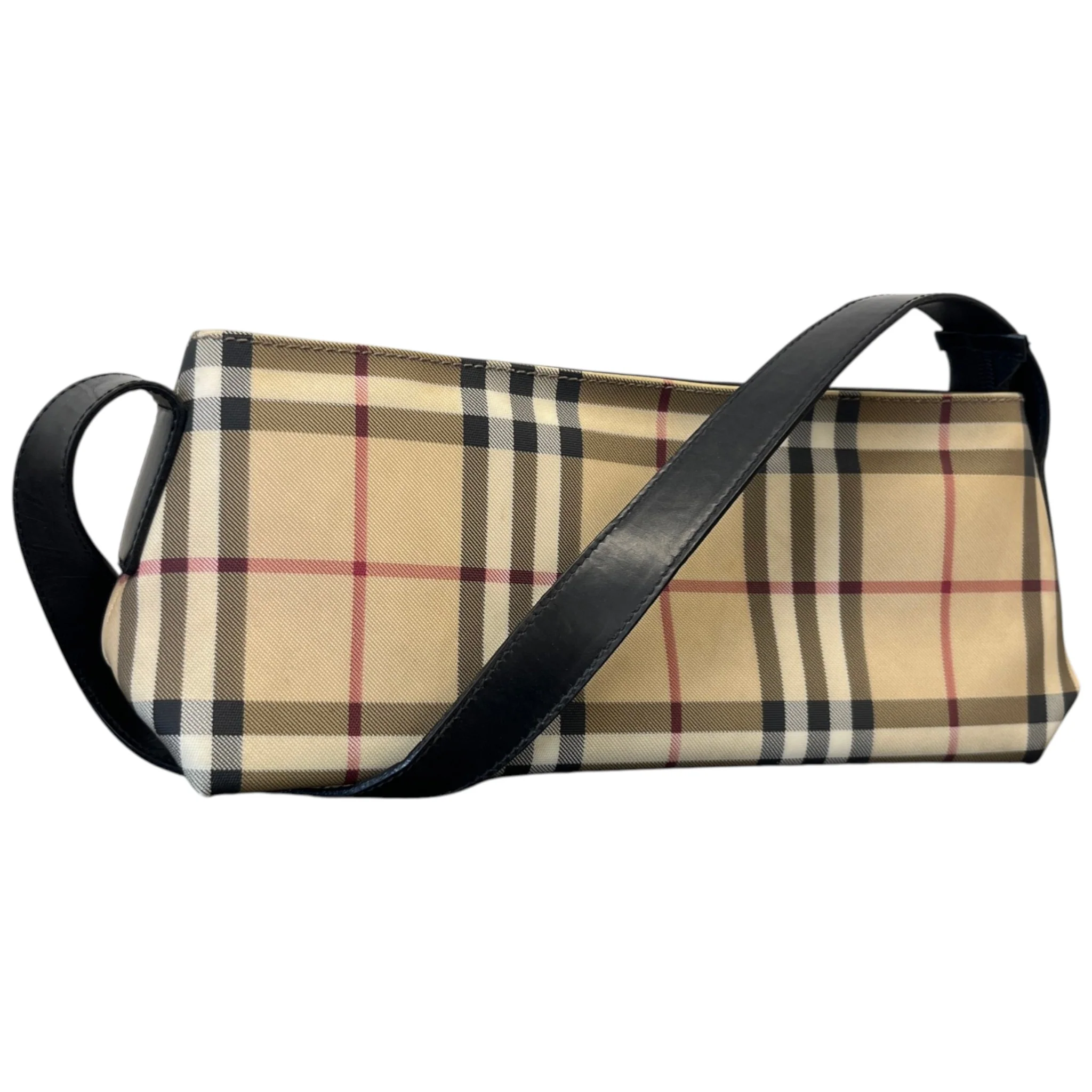 Women's Check Shoulder Bag Beige - Image 4