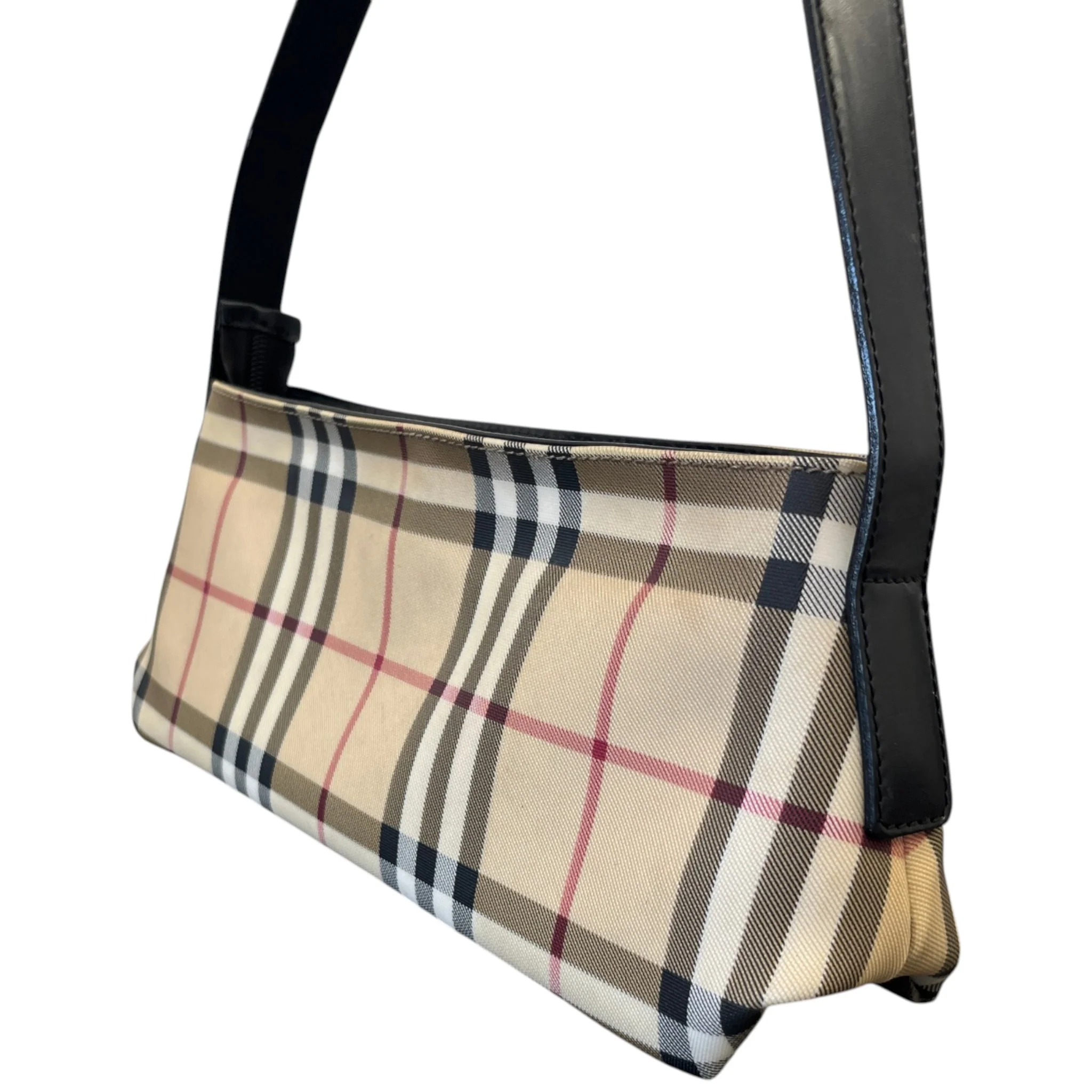 Women's Check Shoulder Bag Beige - Image 8