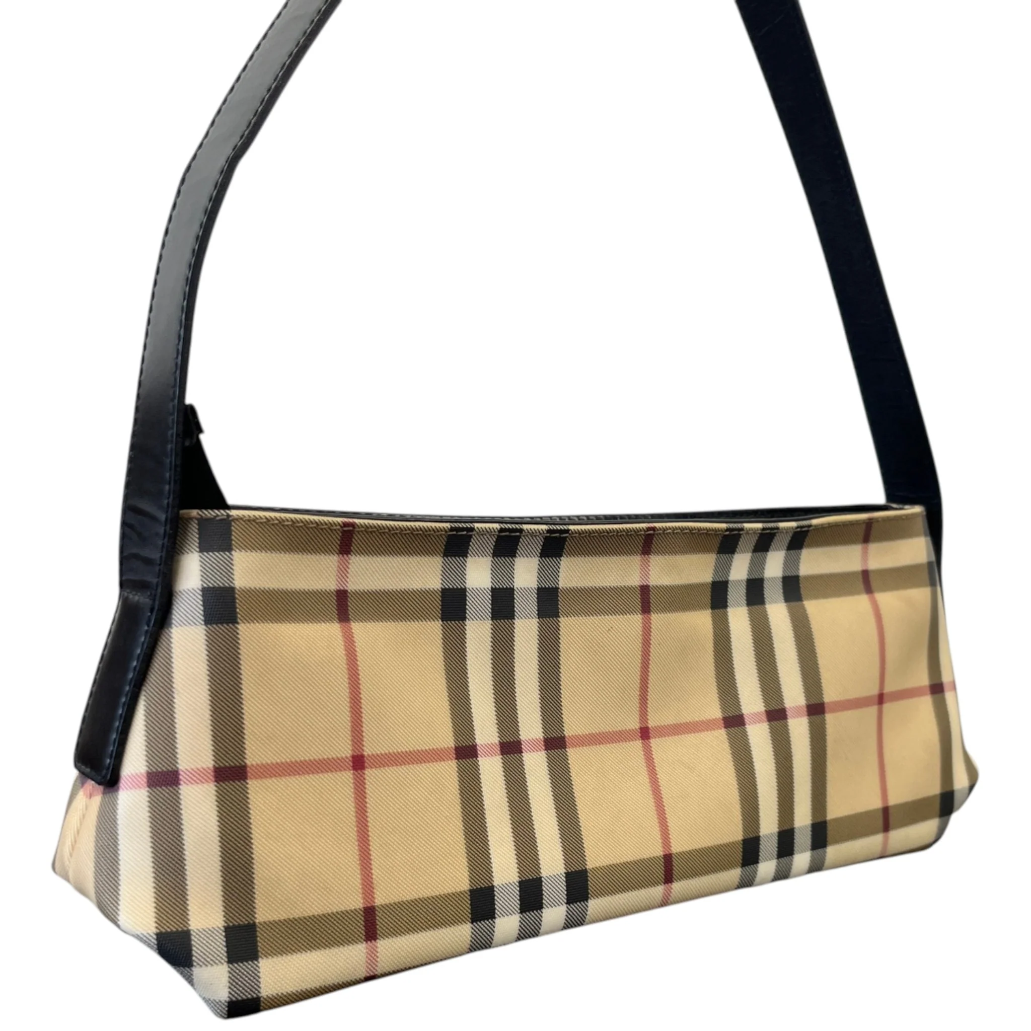 Women's Check Shoulder Bag Beige - Image 9