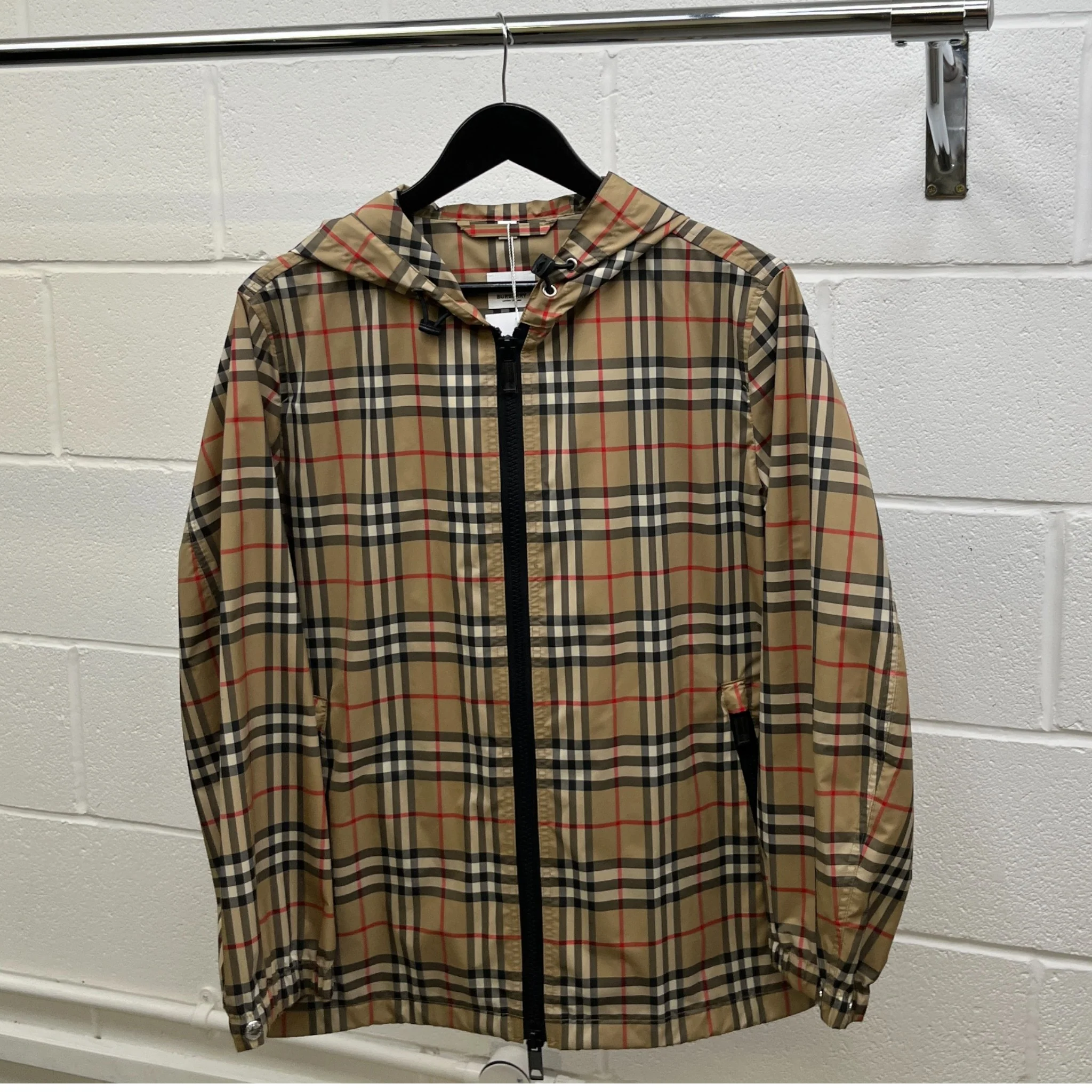 Women's Checkered Jacket Beige Size 1 / UK 10 - Image 9