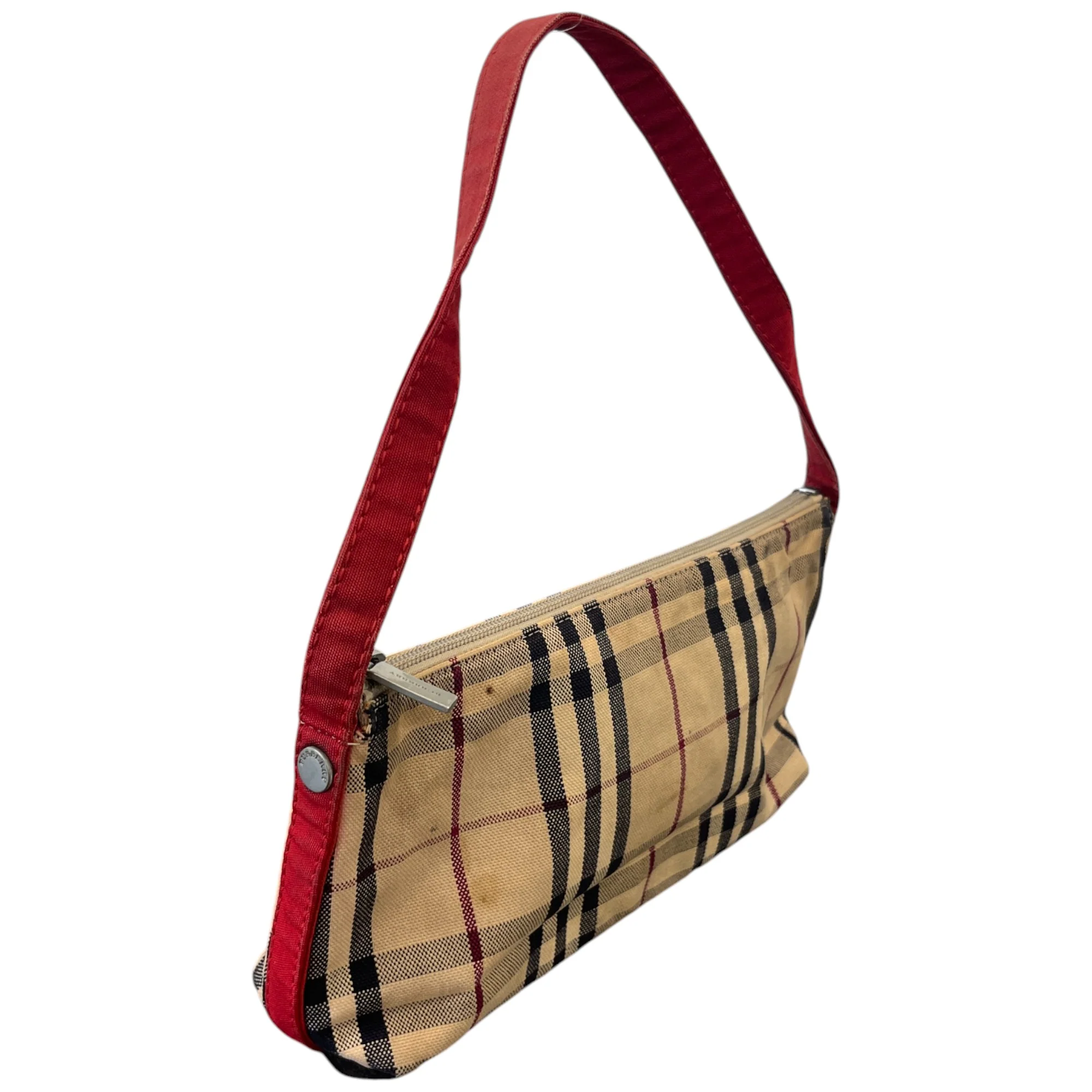 Women's Checkered Shoulder Bag Beige - Image 4