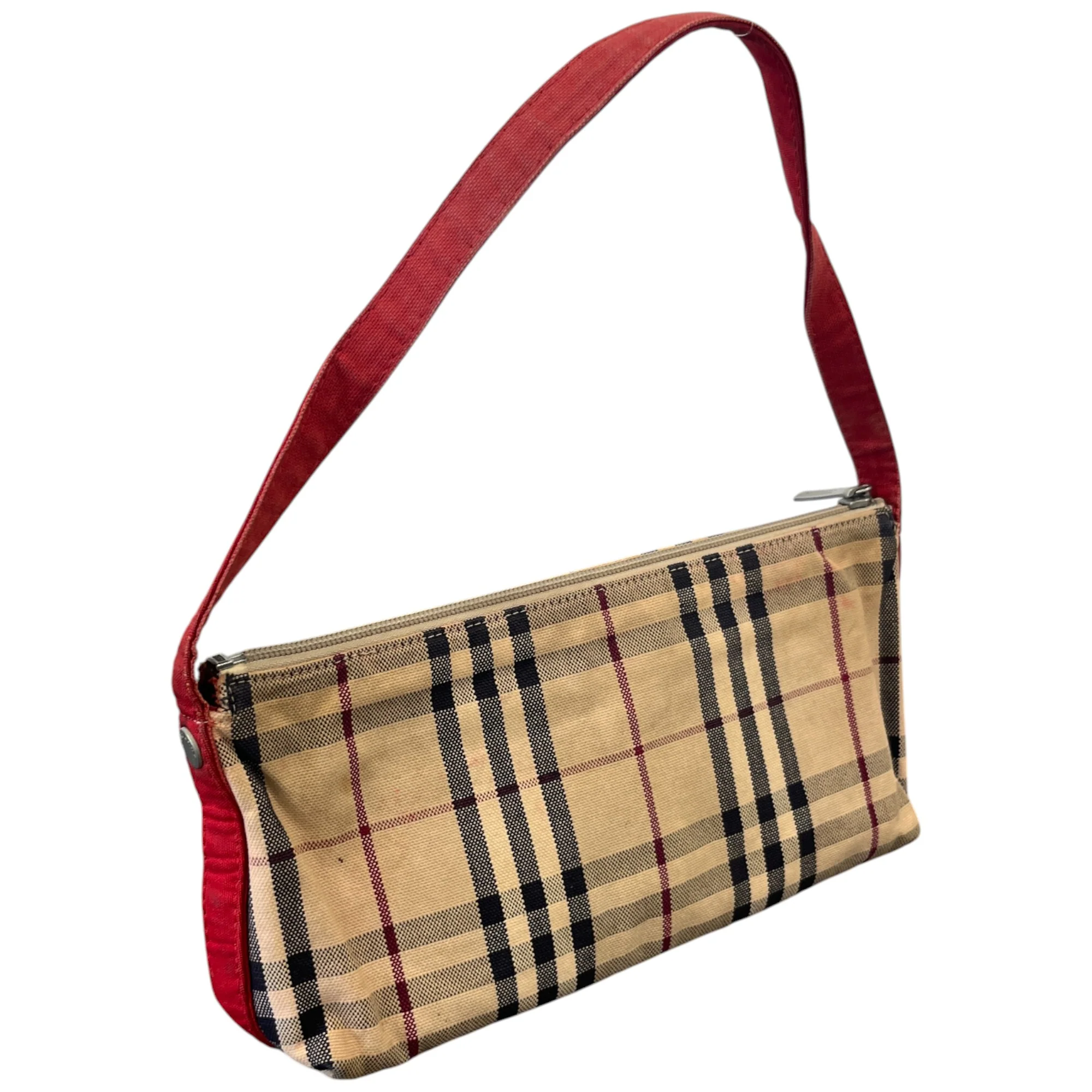 Women's Checkered Shoulder Bag Beige - Image 8