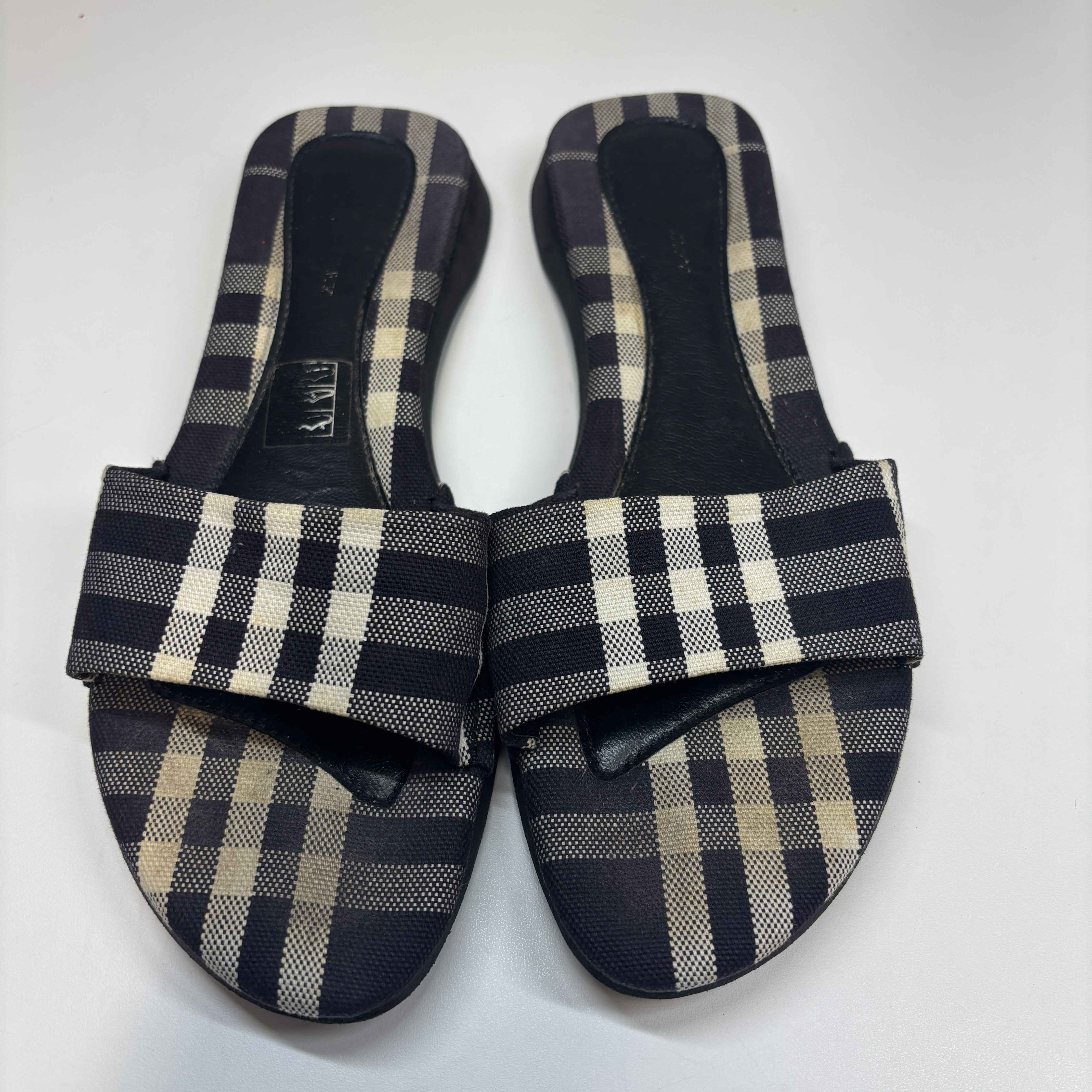 Women's Checkered Slides Navy Size EU 37.5 / UK 4.5 - Image 12
