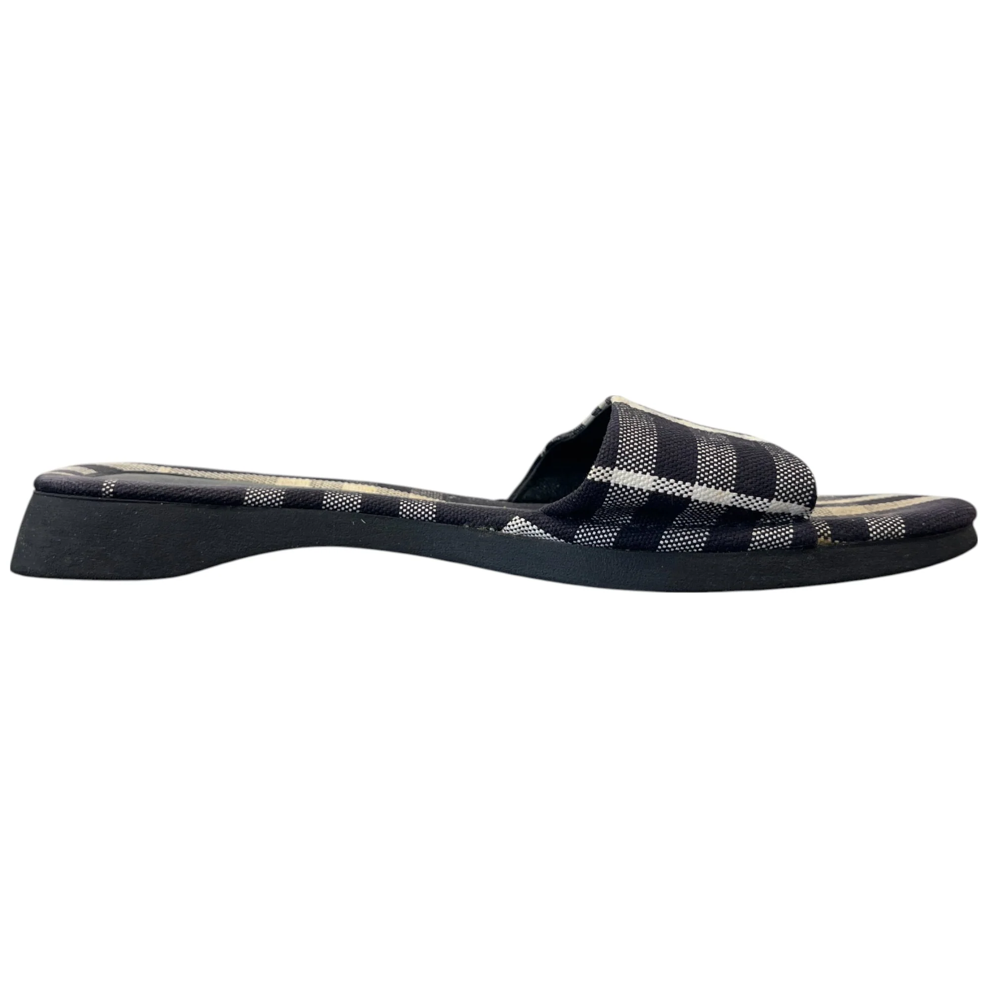 Women's Checkered Slides Navy Size EU 37.5 / UK 4.5 - Image 5