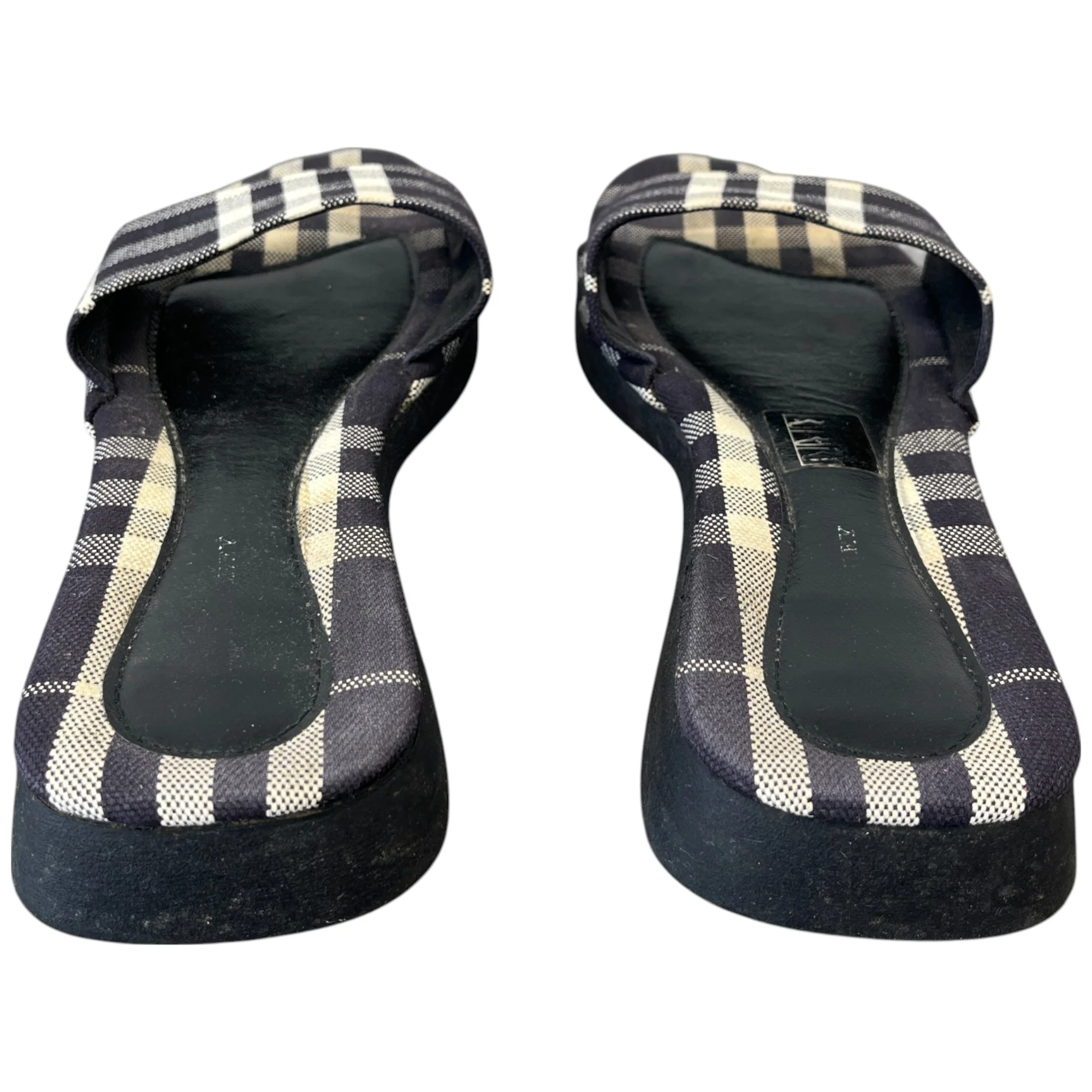 Women's Checkered Slides Navy Size EU 37.5 / UK 4.5 - Image 7