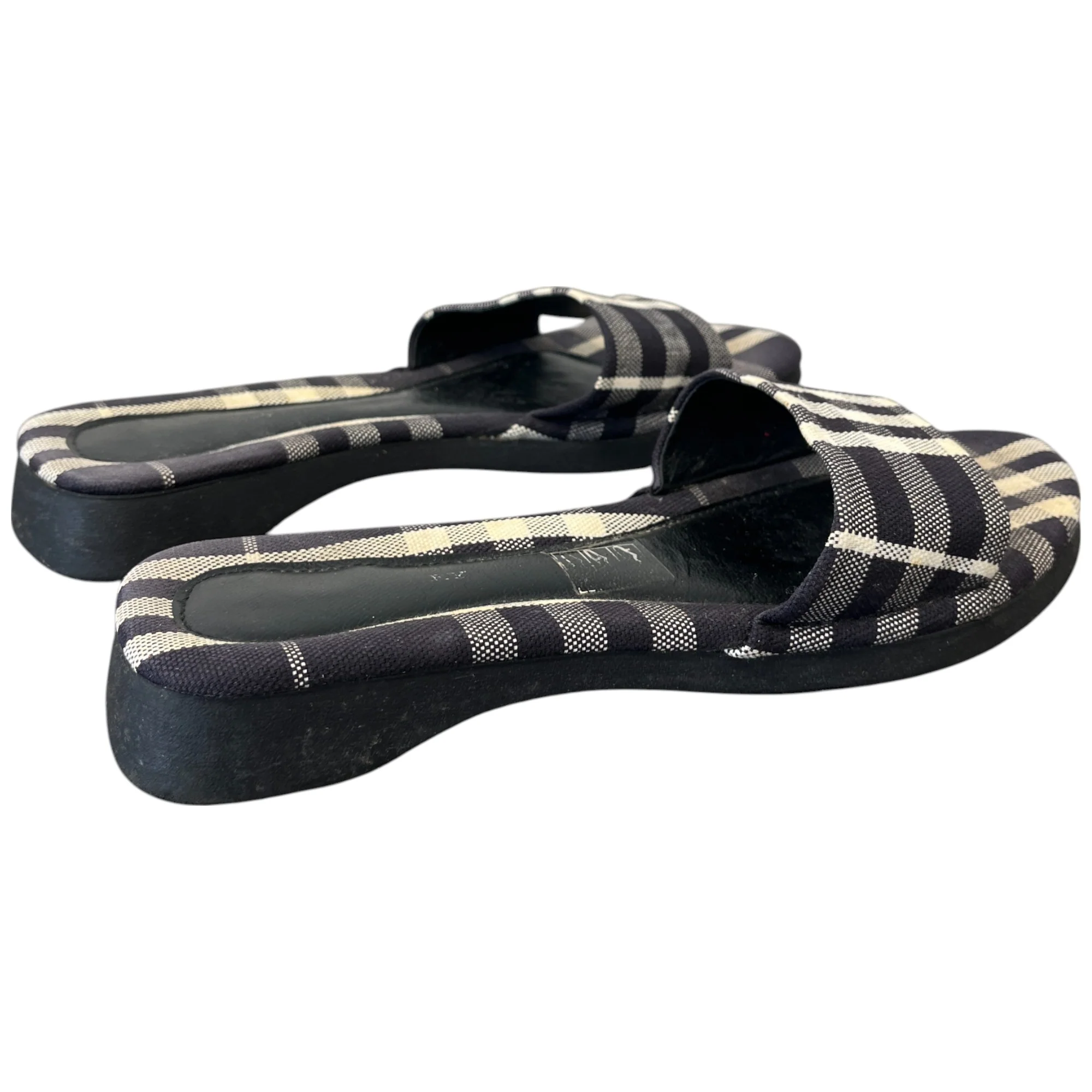 Women's Checkered Slides Navy Size EU 37.5 / UK 4.5 - Image 9