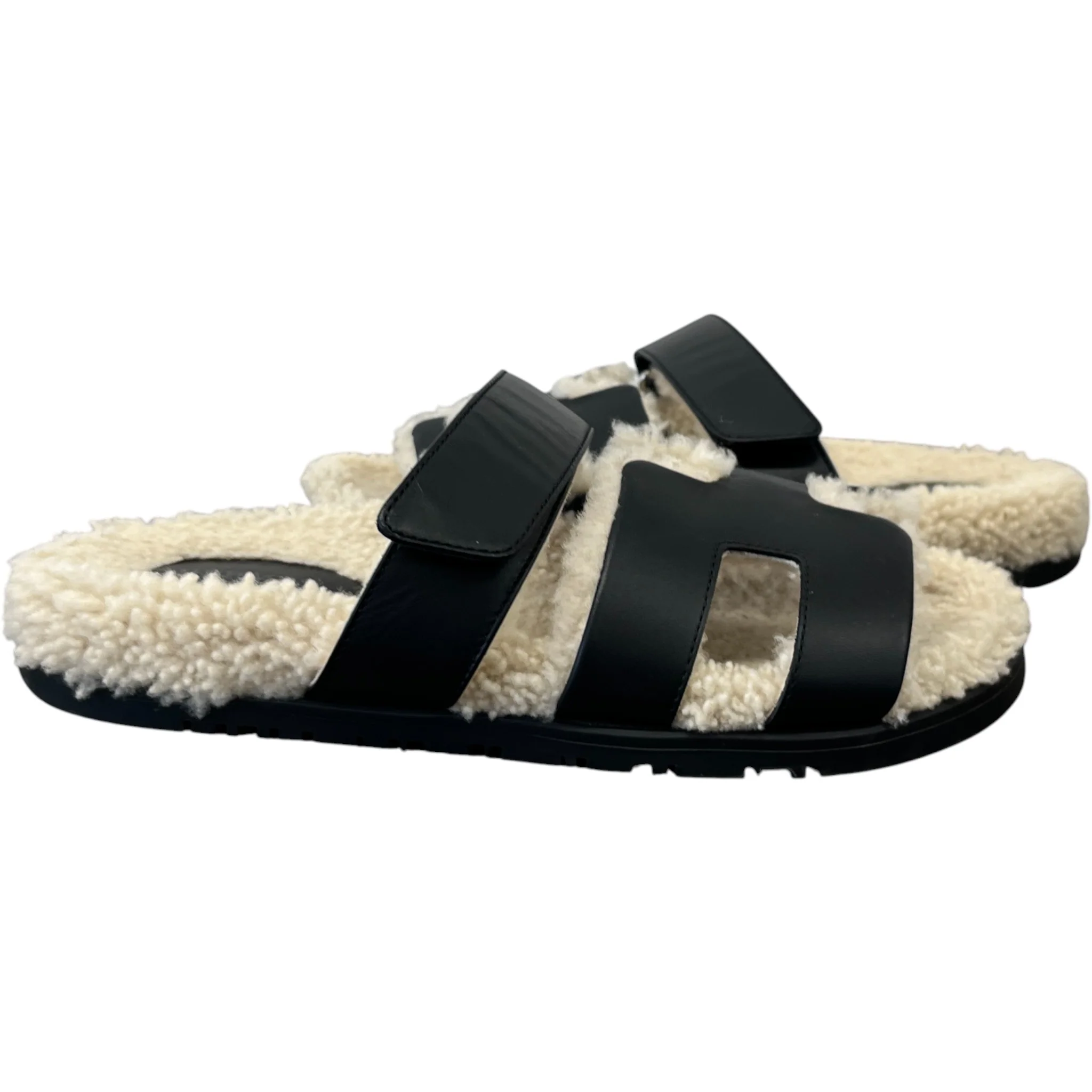 Women's Chypre Shearling Sandals Black Size EU 37 / UK 4 - Image 3