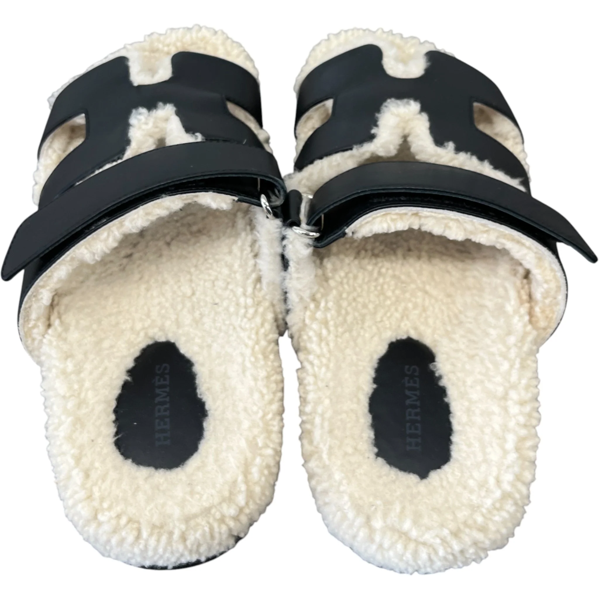 Women's Chypre Shearling Sandals Black Size EU 37 / UK 4 - Image 7