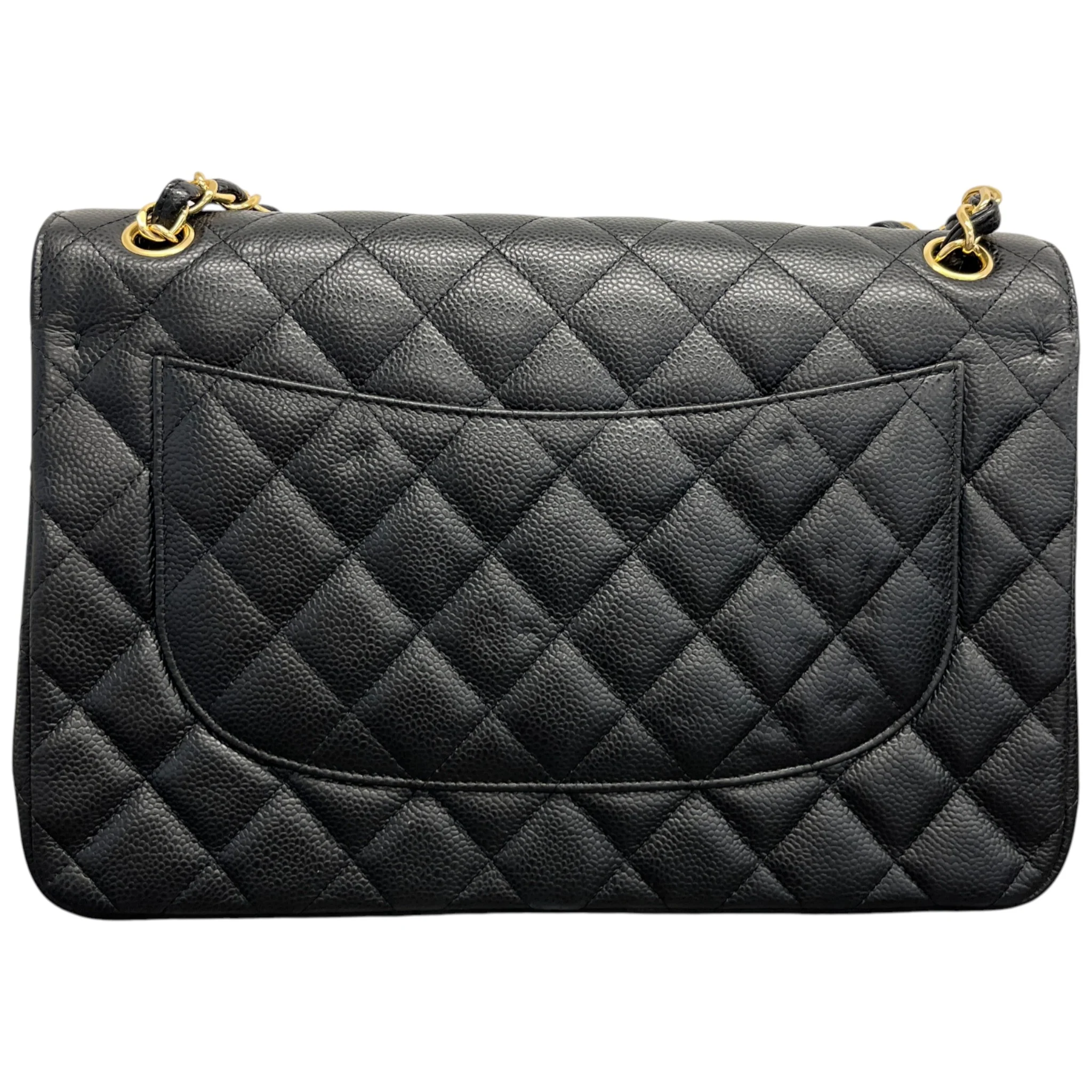 Women's Classic Double Flap Caviar Jumbo Bag Black - Image 3