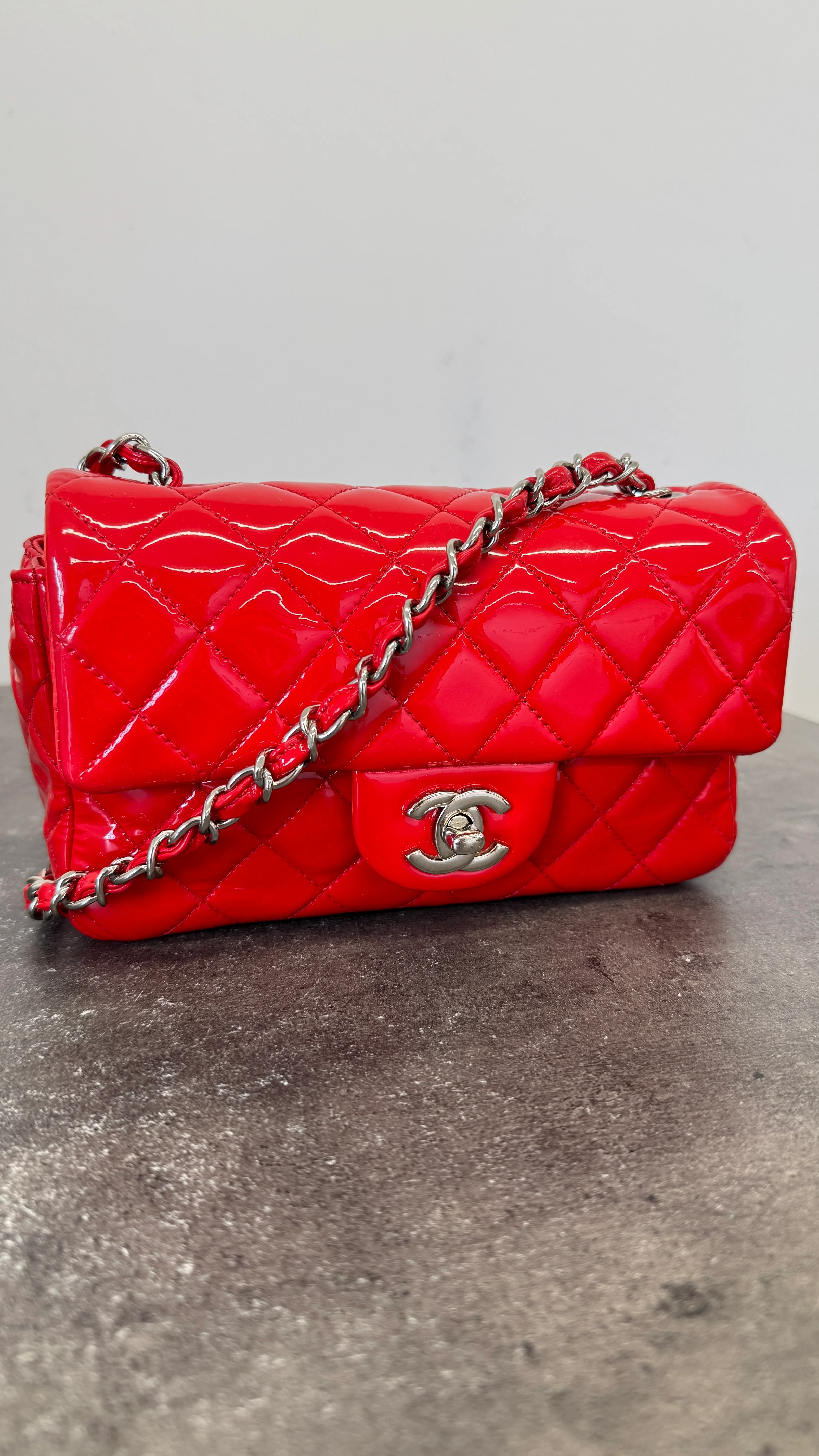 Women's Classic Single Flap Mini Handbag Red - Image 10