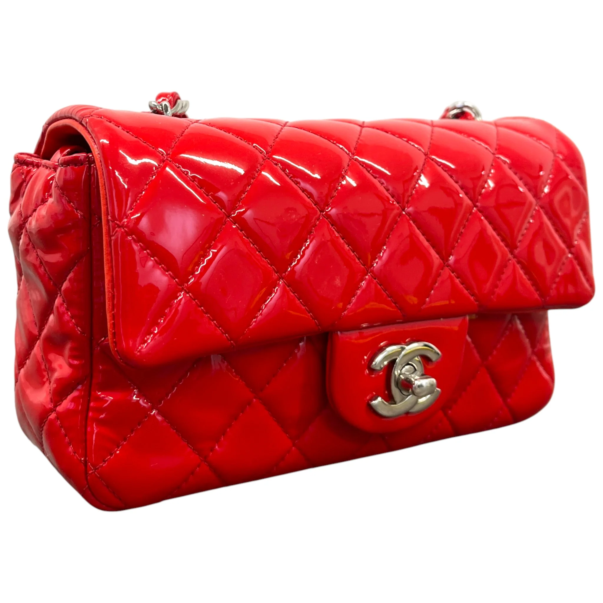 Women's Classic Single Flap Mini Handbag Red - Image 4