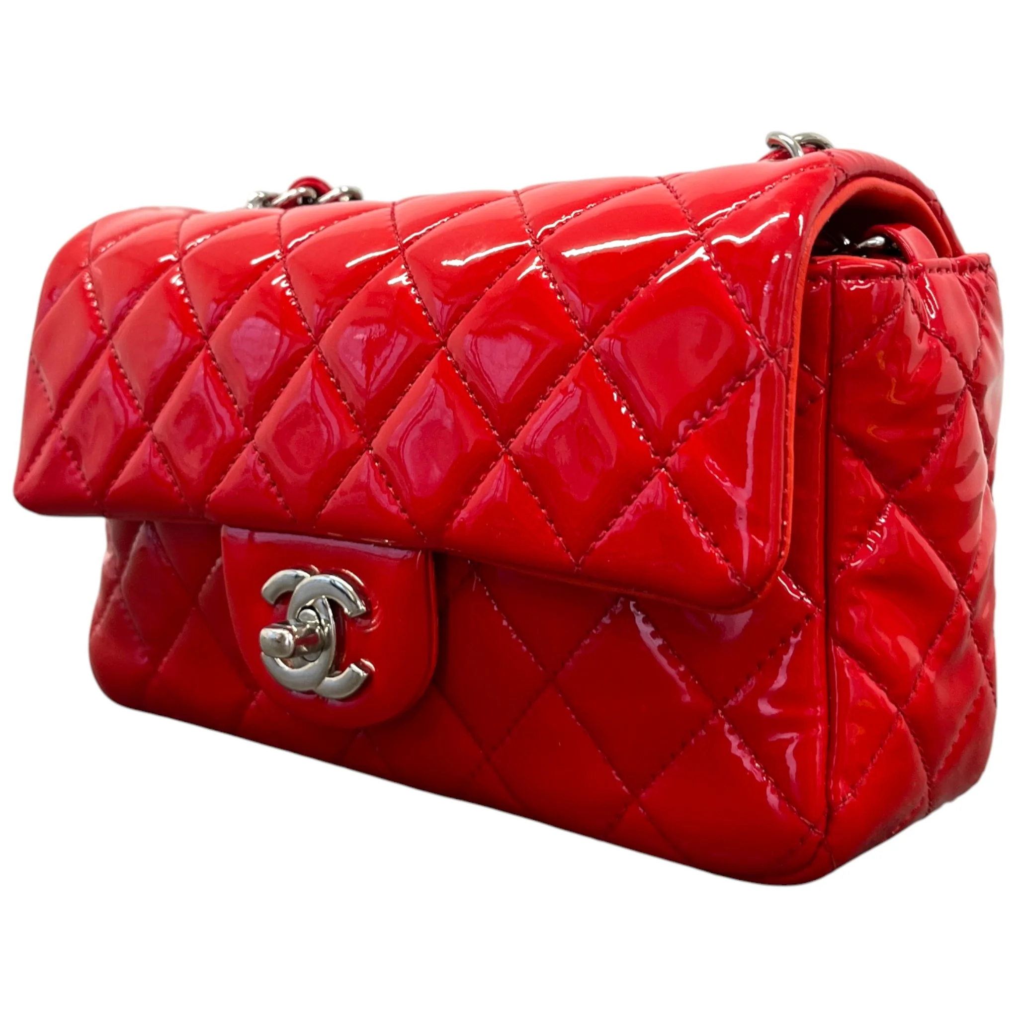Women's Classic Single Flap Mini Handbag Red - Image 6