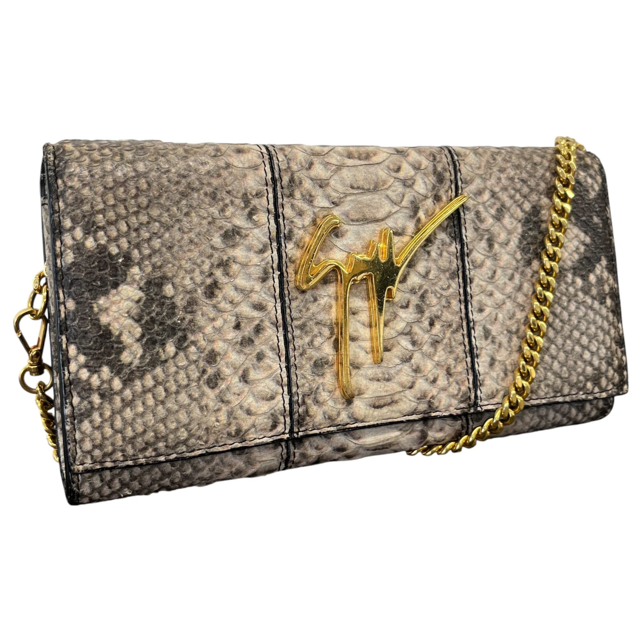 Women's Cleopatra Snake Embossed Handbag Beige - Image 4