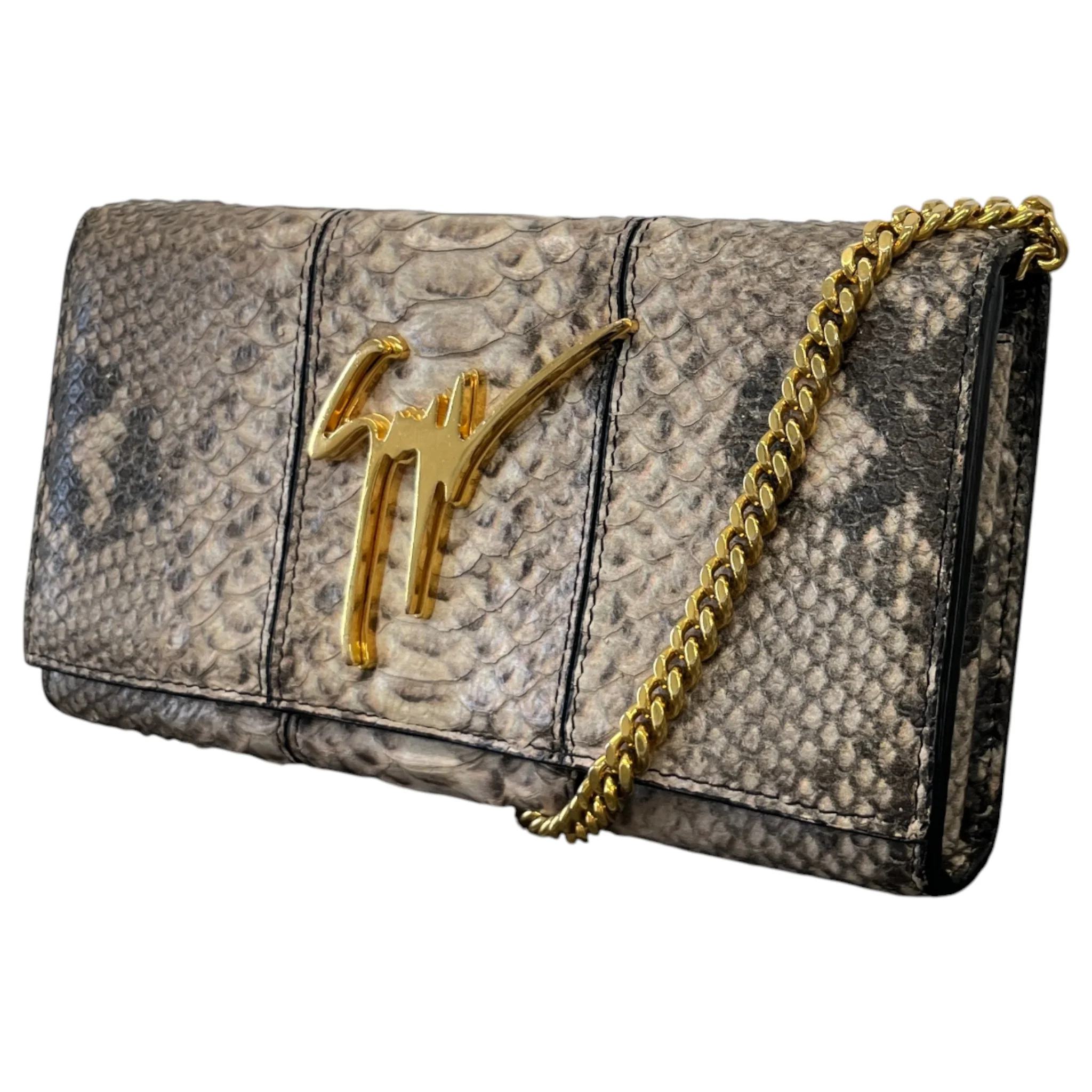 Women's Cleopatra Snake Embossed Handbag Beige - Image 5