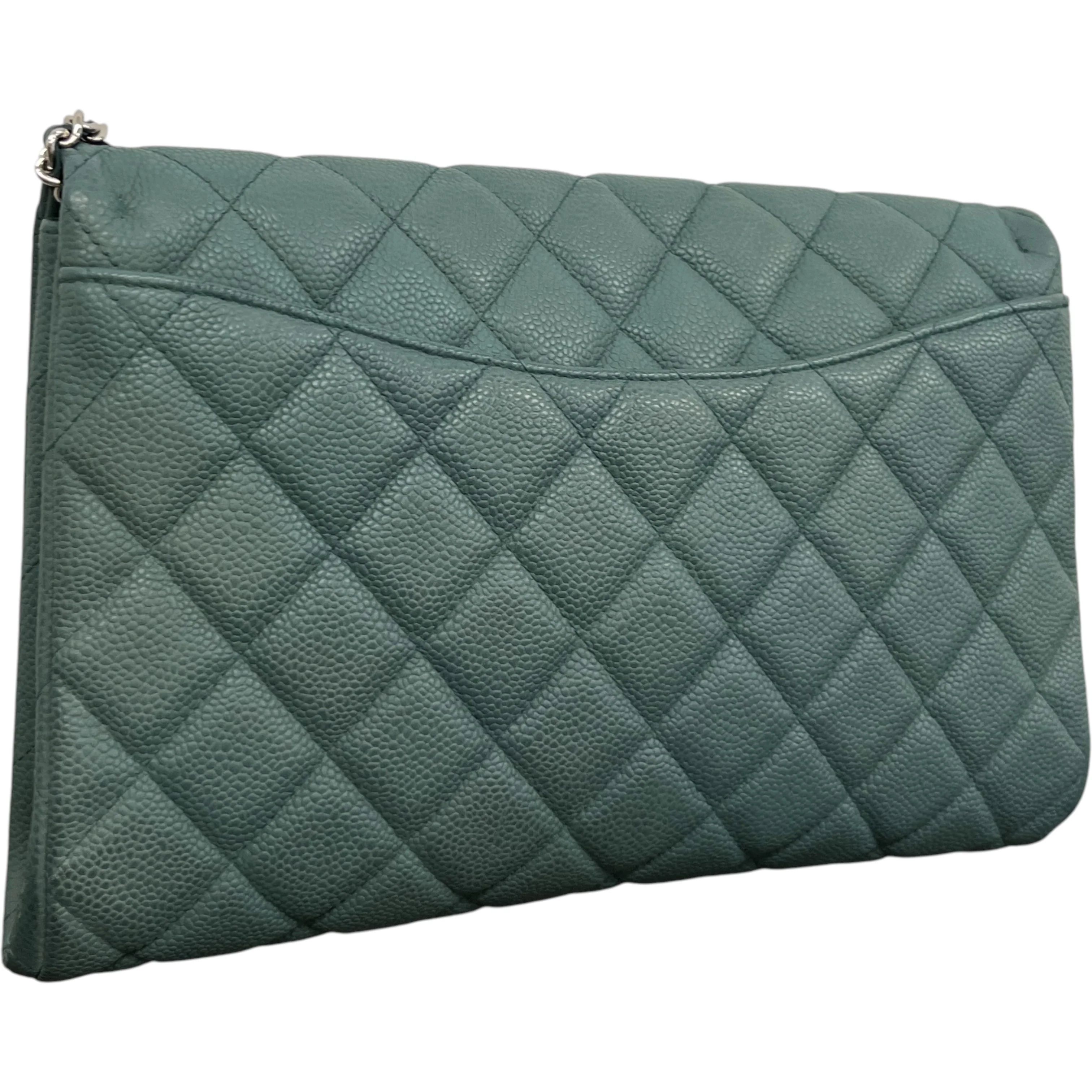 Women's Clutch With Chain Caviar Handbag Green - Image 8