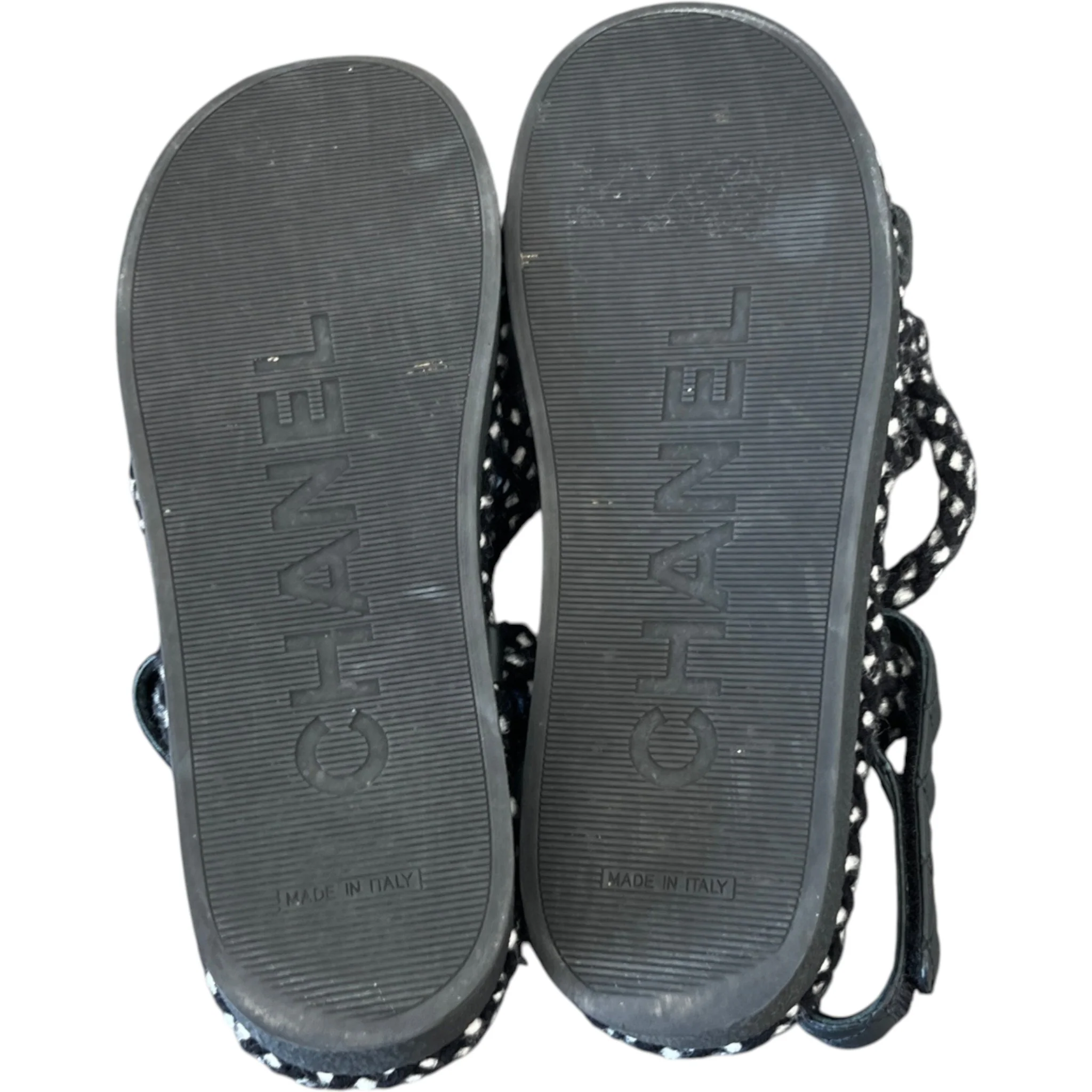 Women's Cord Tweed Sandals Black Size EU 41 / UK 8 - Image 10