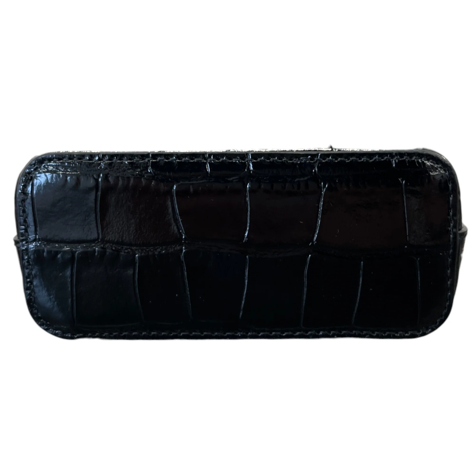 Women's Croc Micro Ville Top Handle Bag Black - Image 9