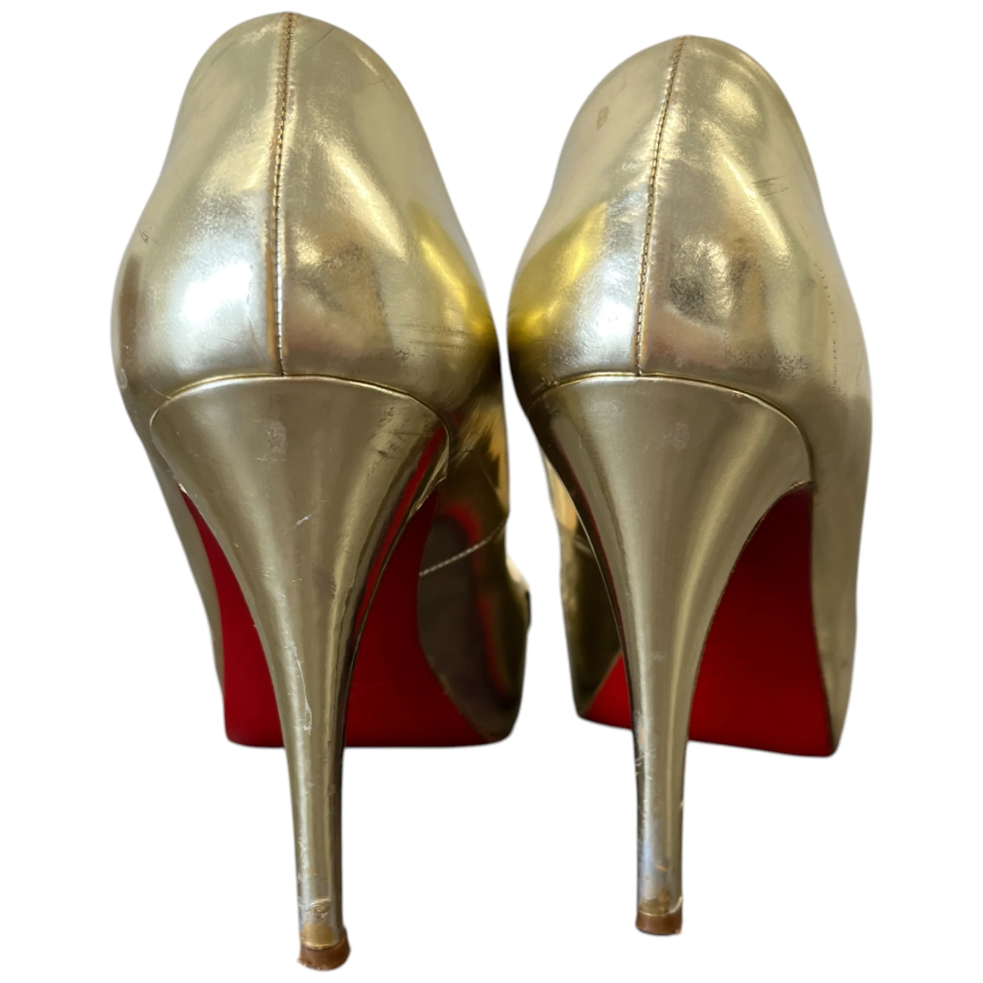 Women's Crystal Embellished Heels Gold Size EU 38 / UK 5 - Image 7