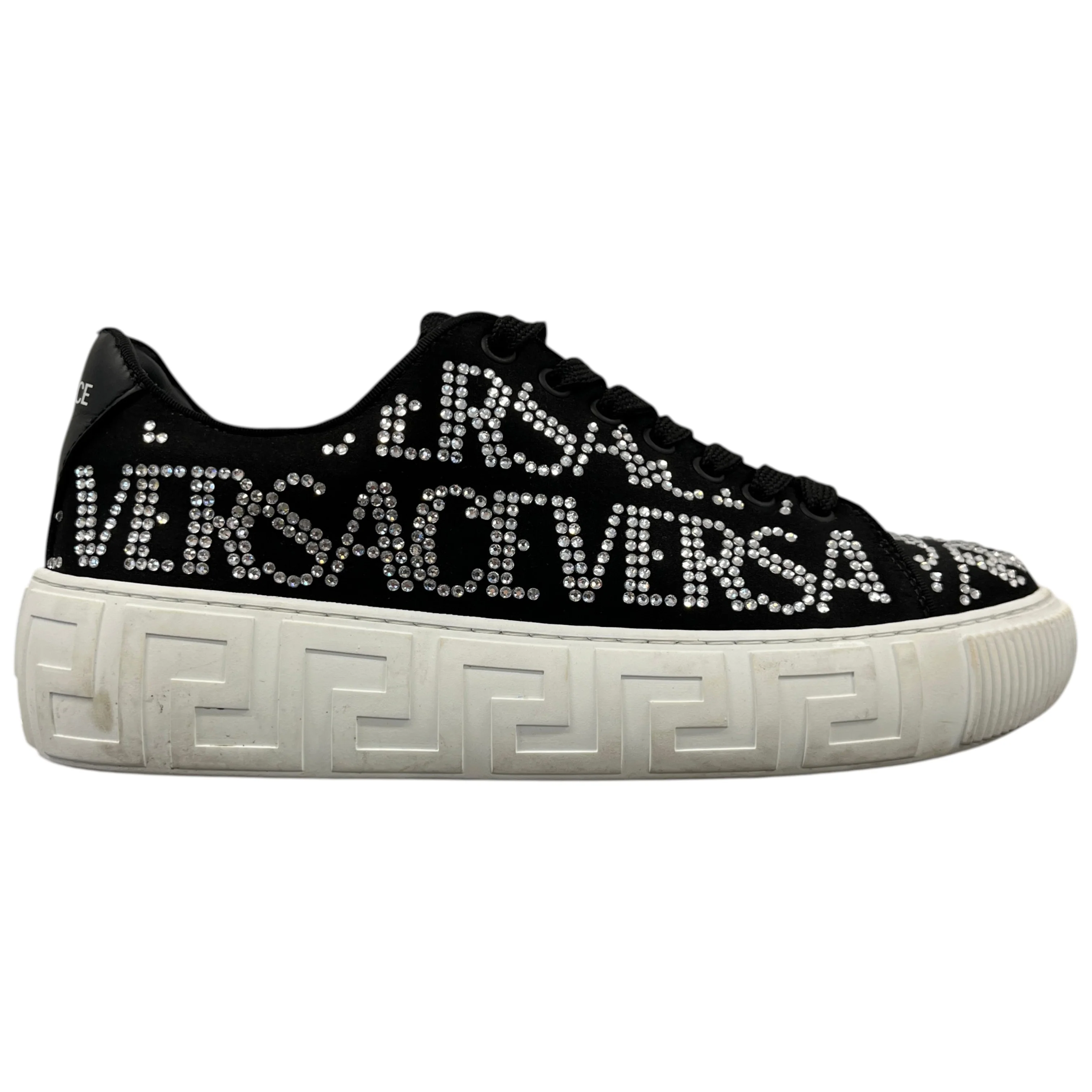Women's Crystal Logo Low Trainers Black Size EU 39 / UK 6