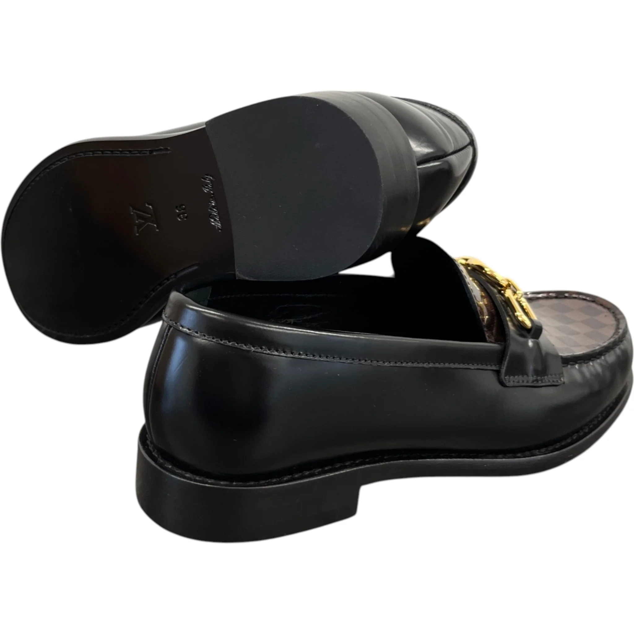Women's Damier Academy Loafers Black Size EU 36 / UK 3 - Image 10